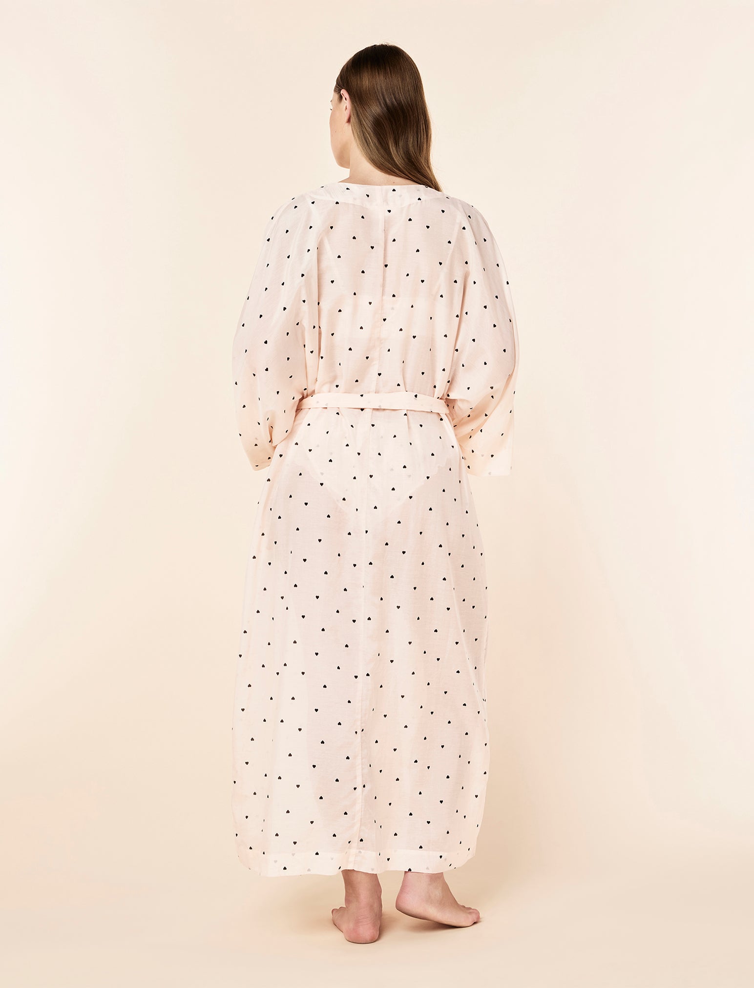 Hearts Maxi Kimono Robe