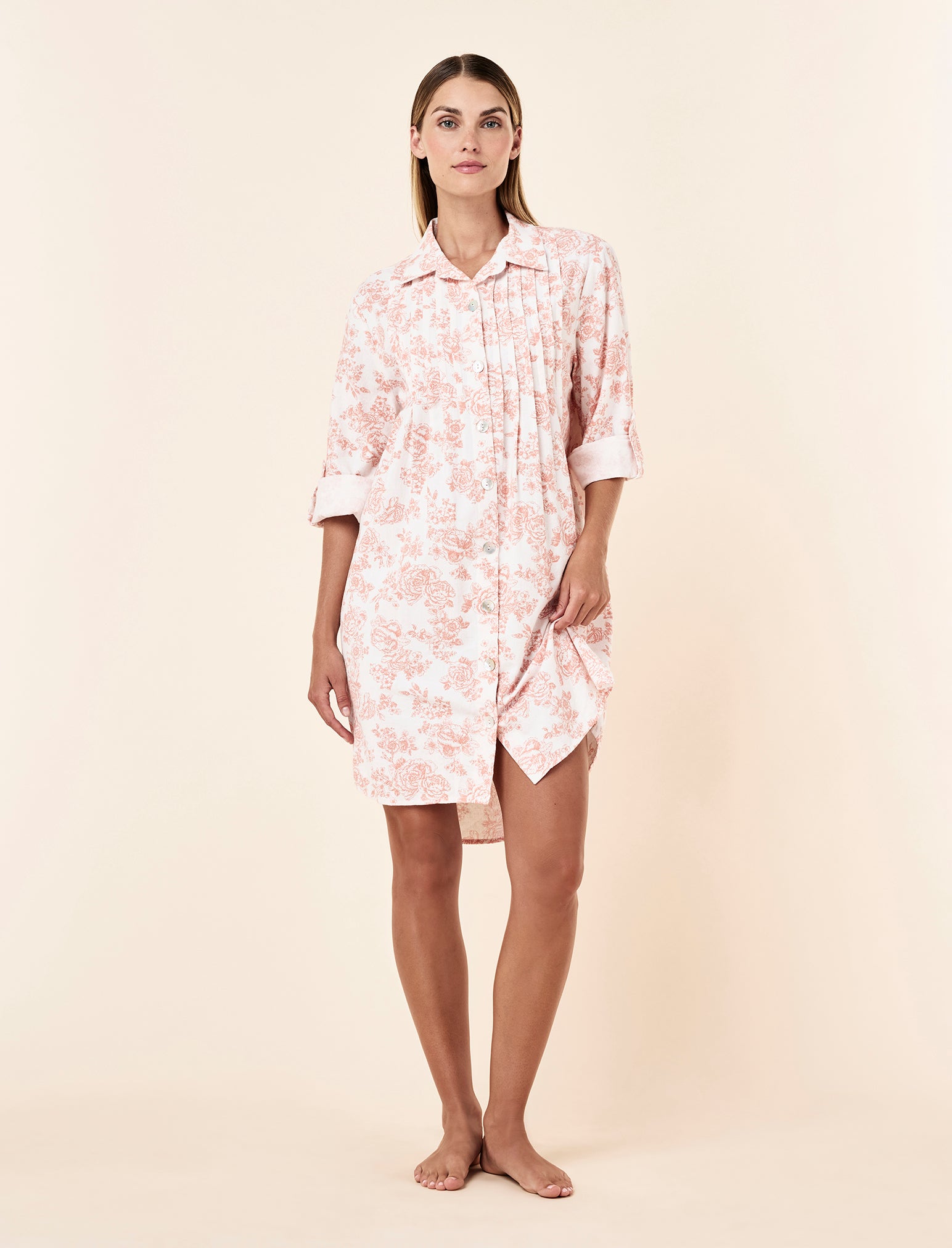 Nostalgia Cosy Pleat Front Nightgown