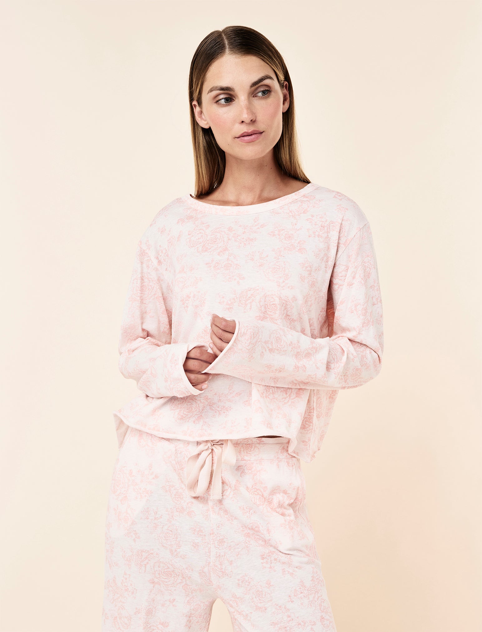 Nostalgia Organic Cotton Long Sleeve Tee & Straight Leg Pant