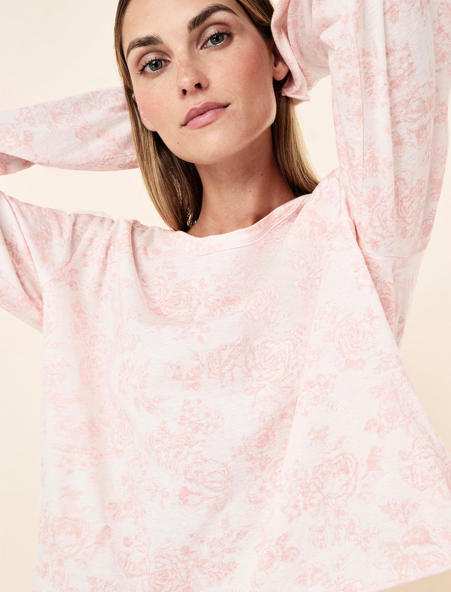 Nostalgia Organic Cotton Long Sleeve Tee & Straight Leg Pant