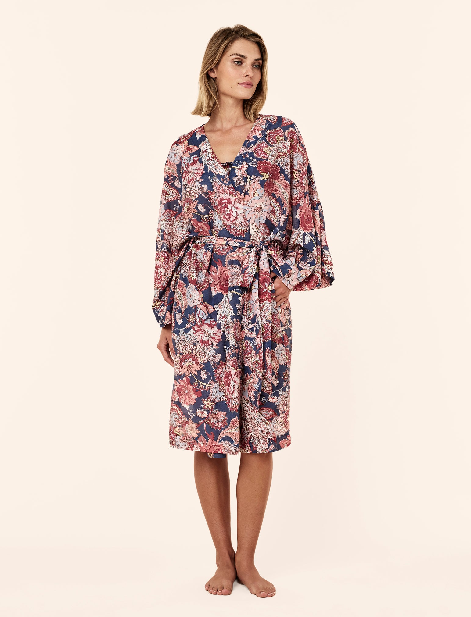 Ella Midi Kimono Robe