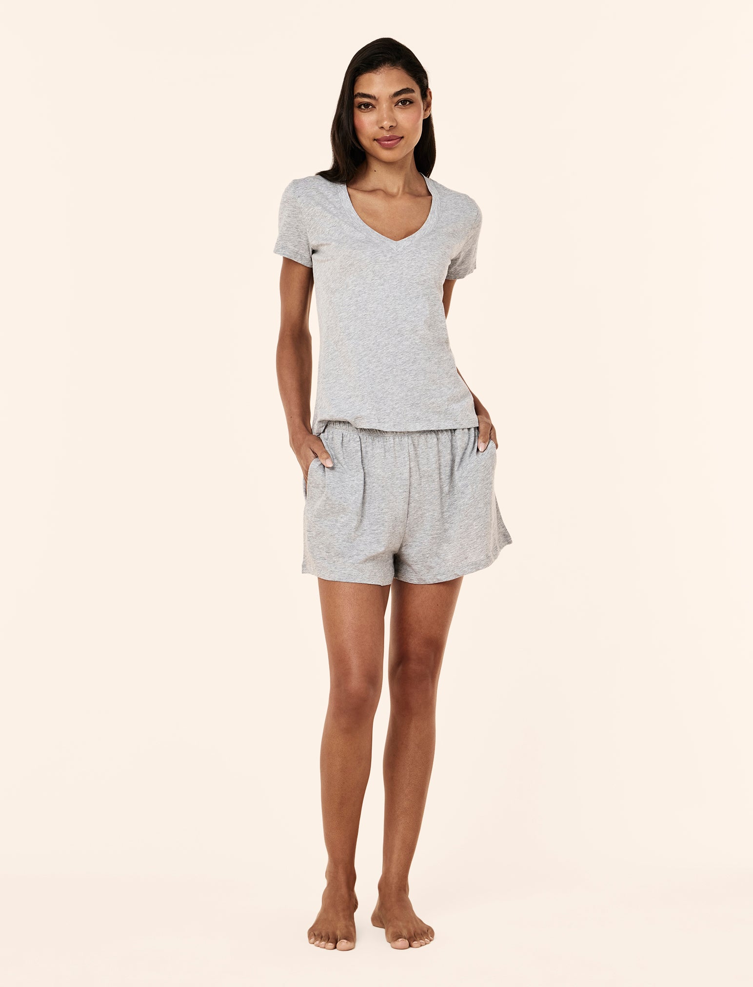Jada Organic Cotton Knit Flat Front Boxer