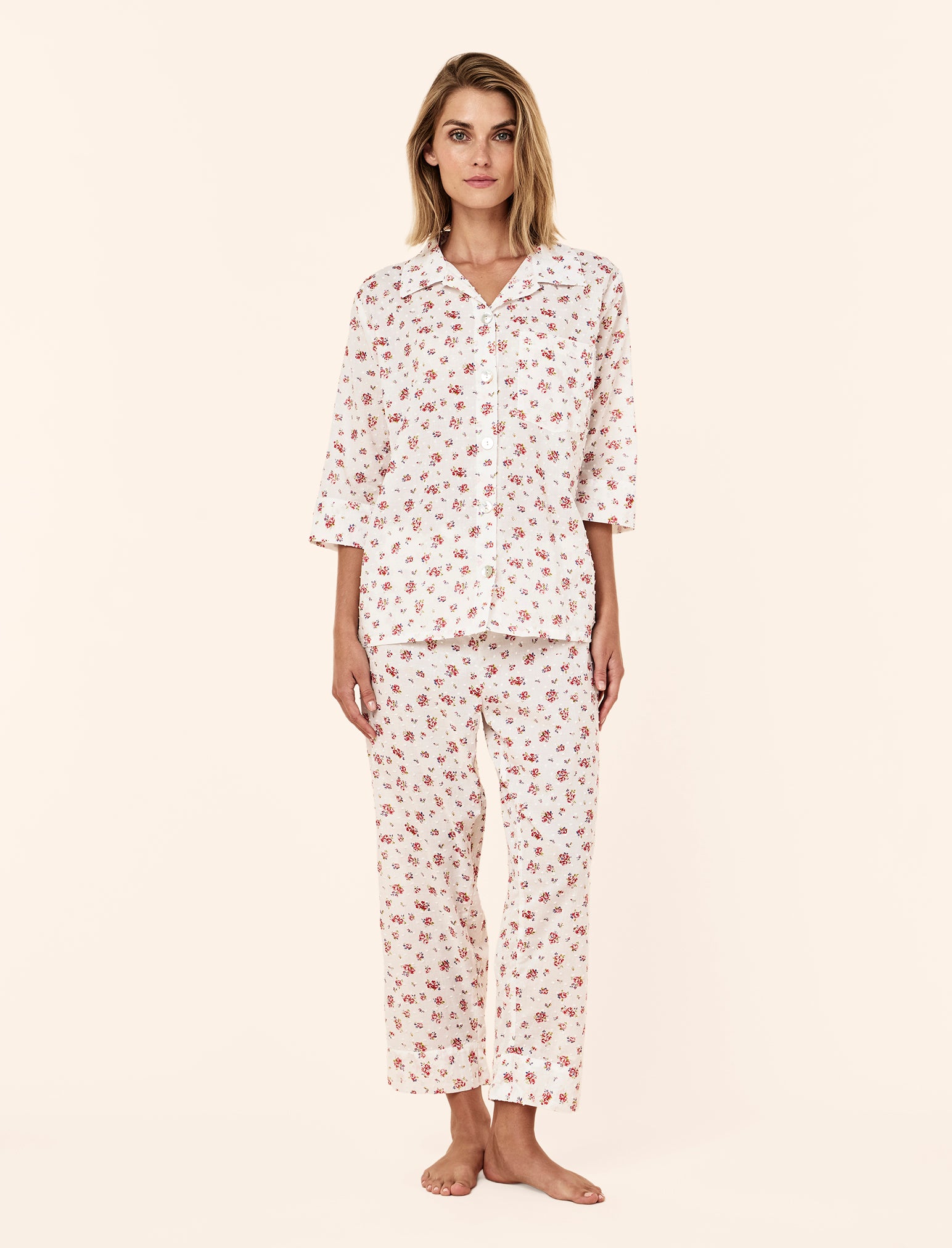 Swiss Dot Crop PJ Set