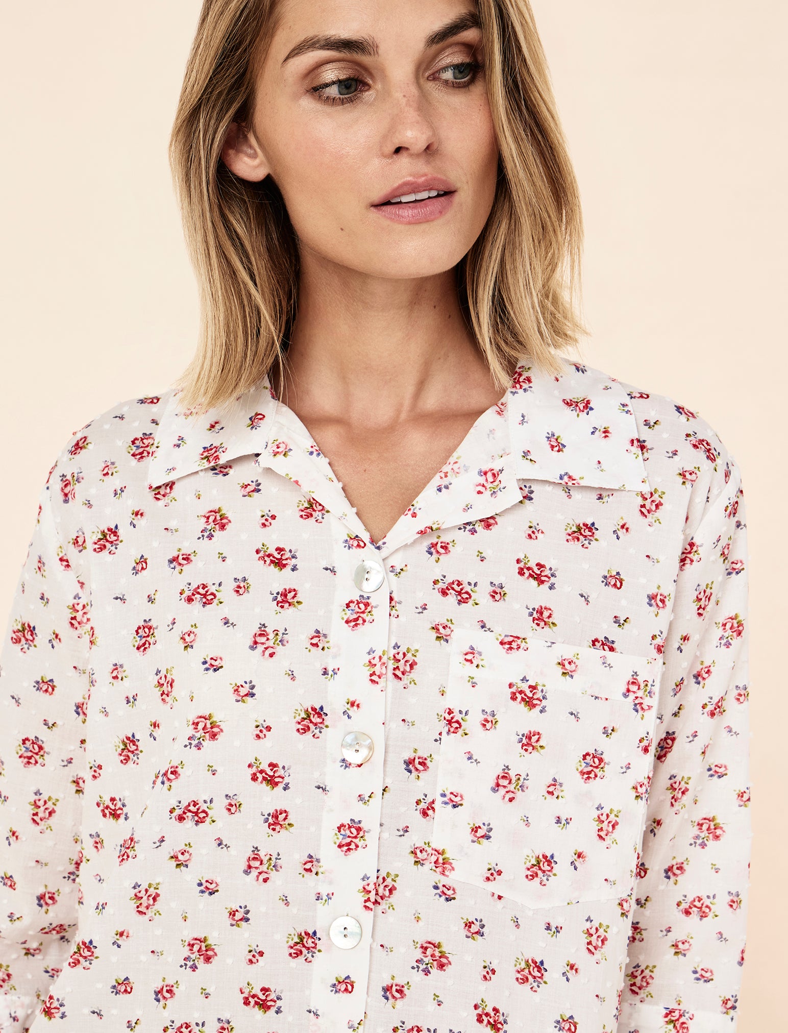 Swiss Dot Crop PJ Set