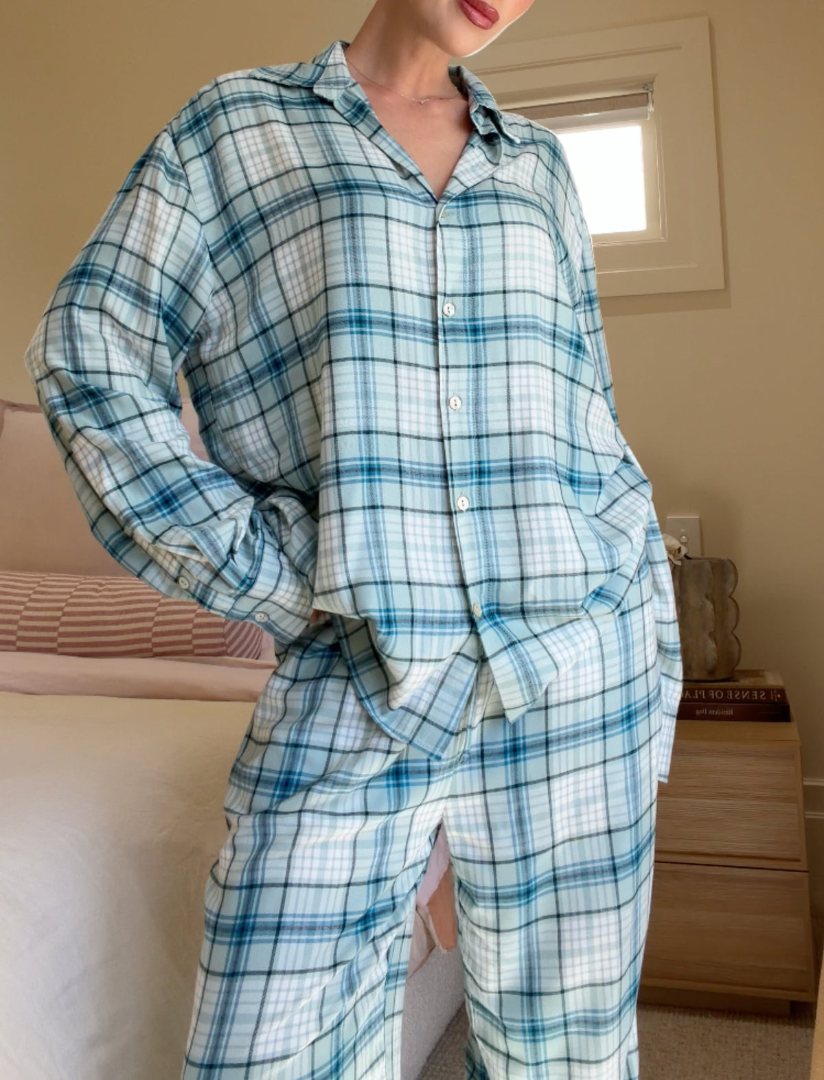 Comfy Plaid Full Length PJ Set