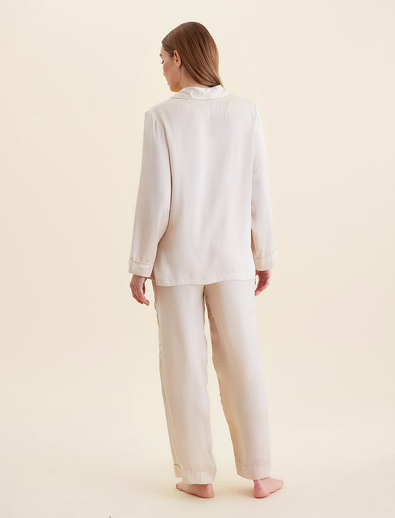 Audrey Washable Silk Full Length PJ Set