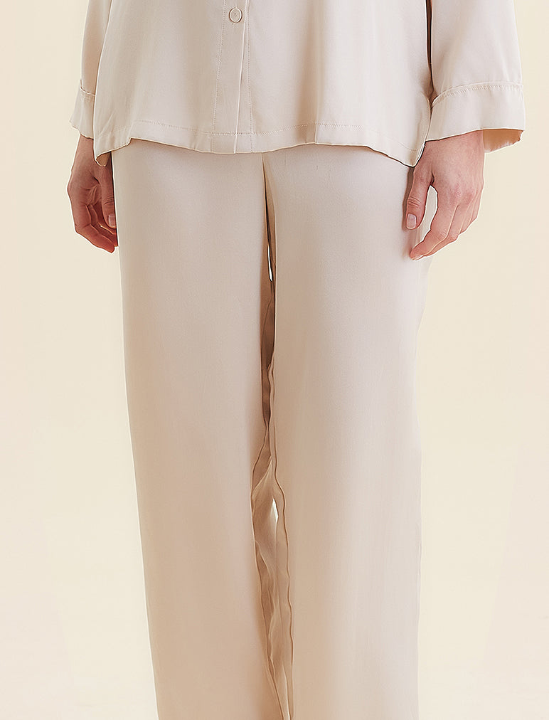 Audrey Washable Silk Full Length PJ Set