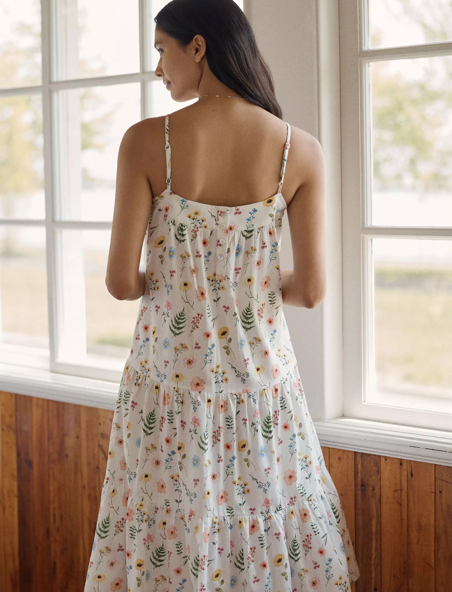 Elodie Strappy Tiered Nightgown