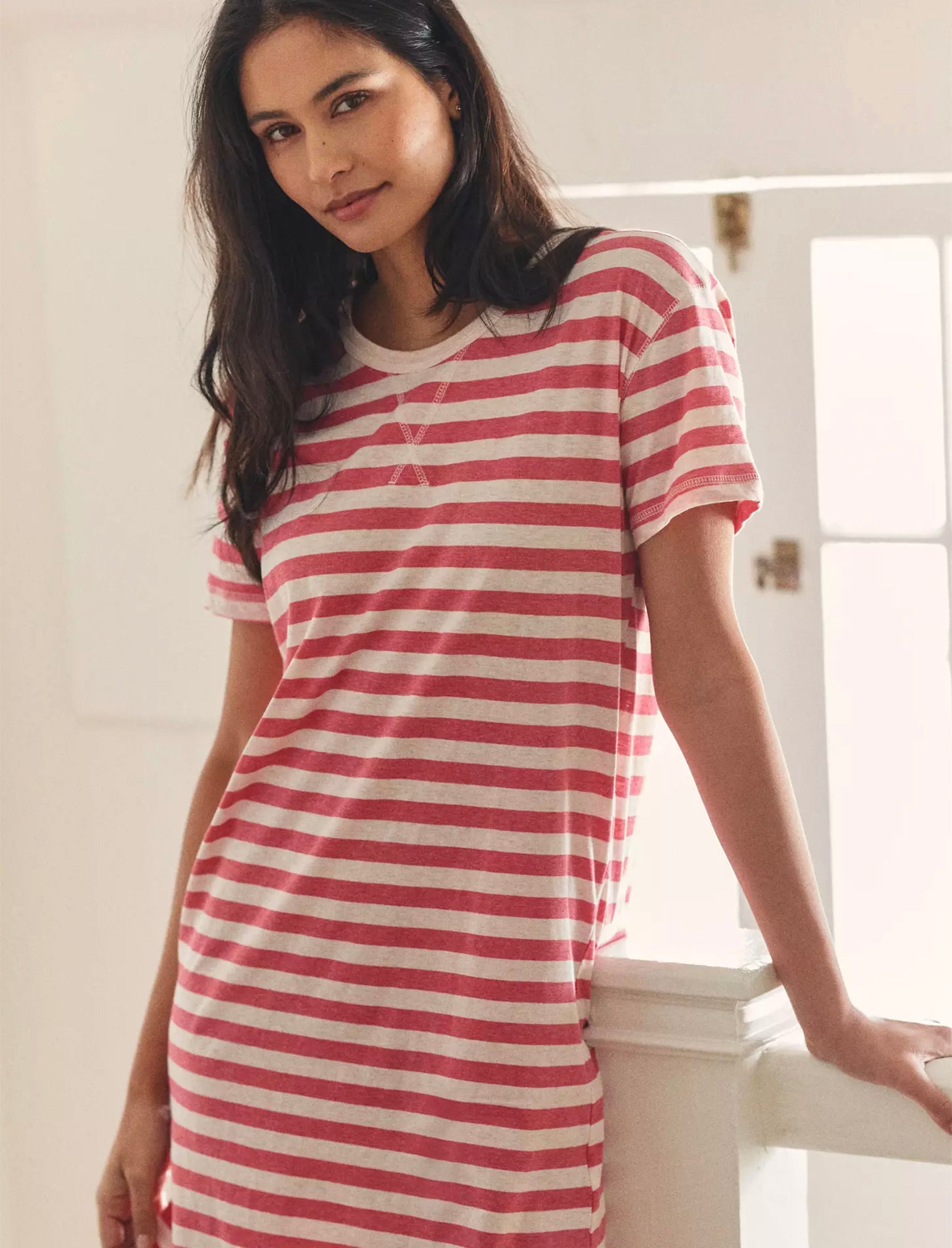 midi sleep dress IROINNID Women's Solid Crew Neck Sleeveless Sleep Dress,Midi Sleep Dress, Side Slit Long Sleepshirts, Comfortable Relaxed-Fit Nightwear for Daily Wear
