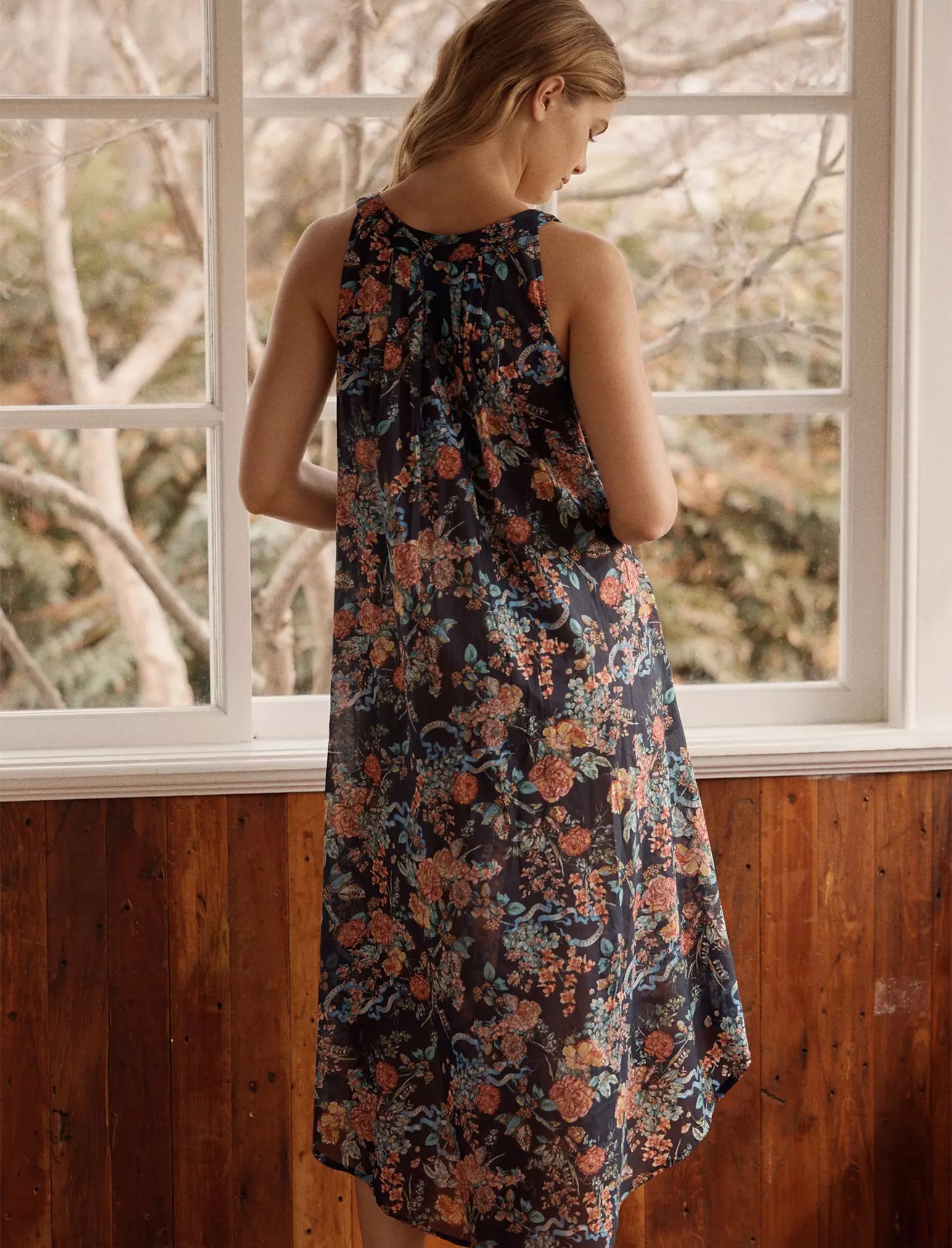 Layla Panel Front Maxi Nightgown