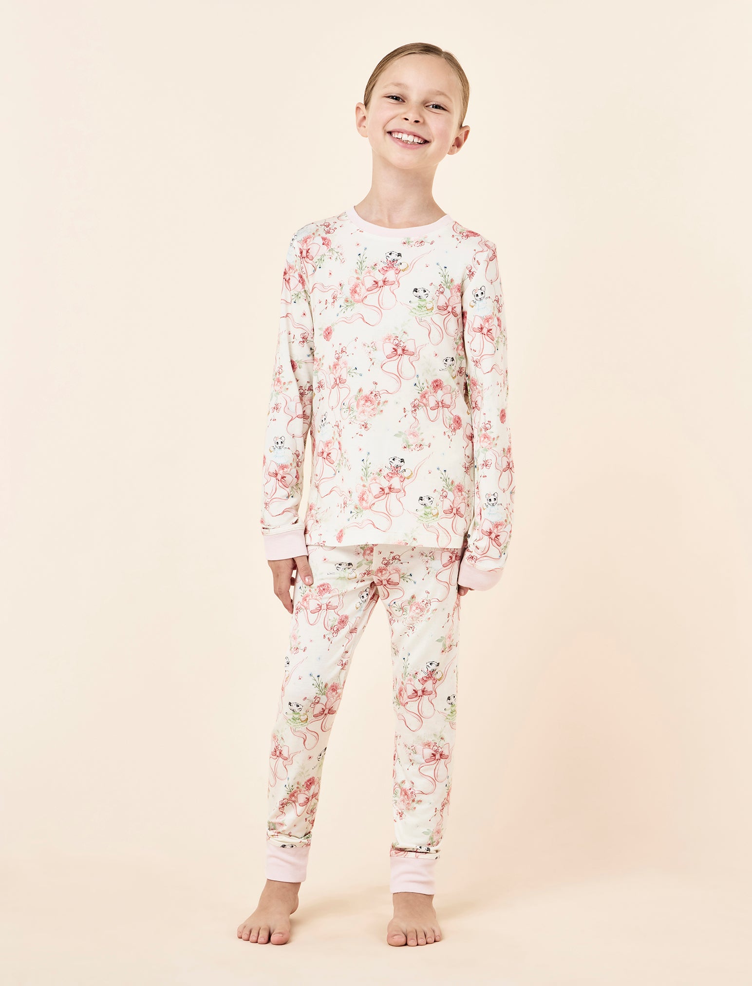 Claris The Mouse Kids Knit FL PJ Set