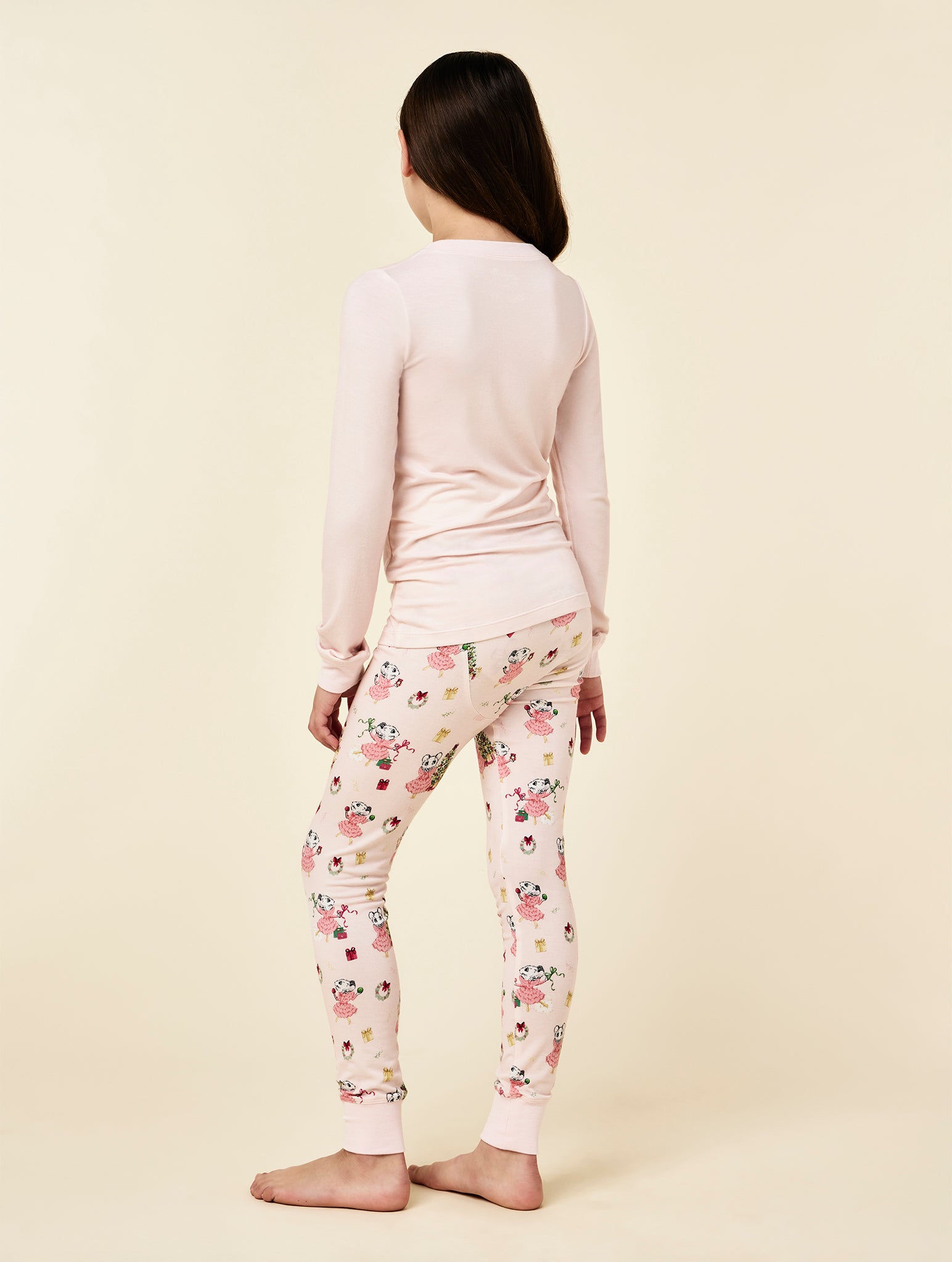 Claris The Mouse Kids Knit Full Length Placement PJ Set