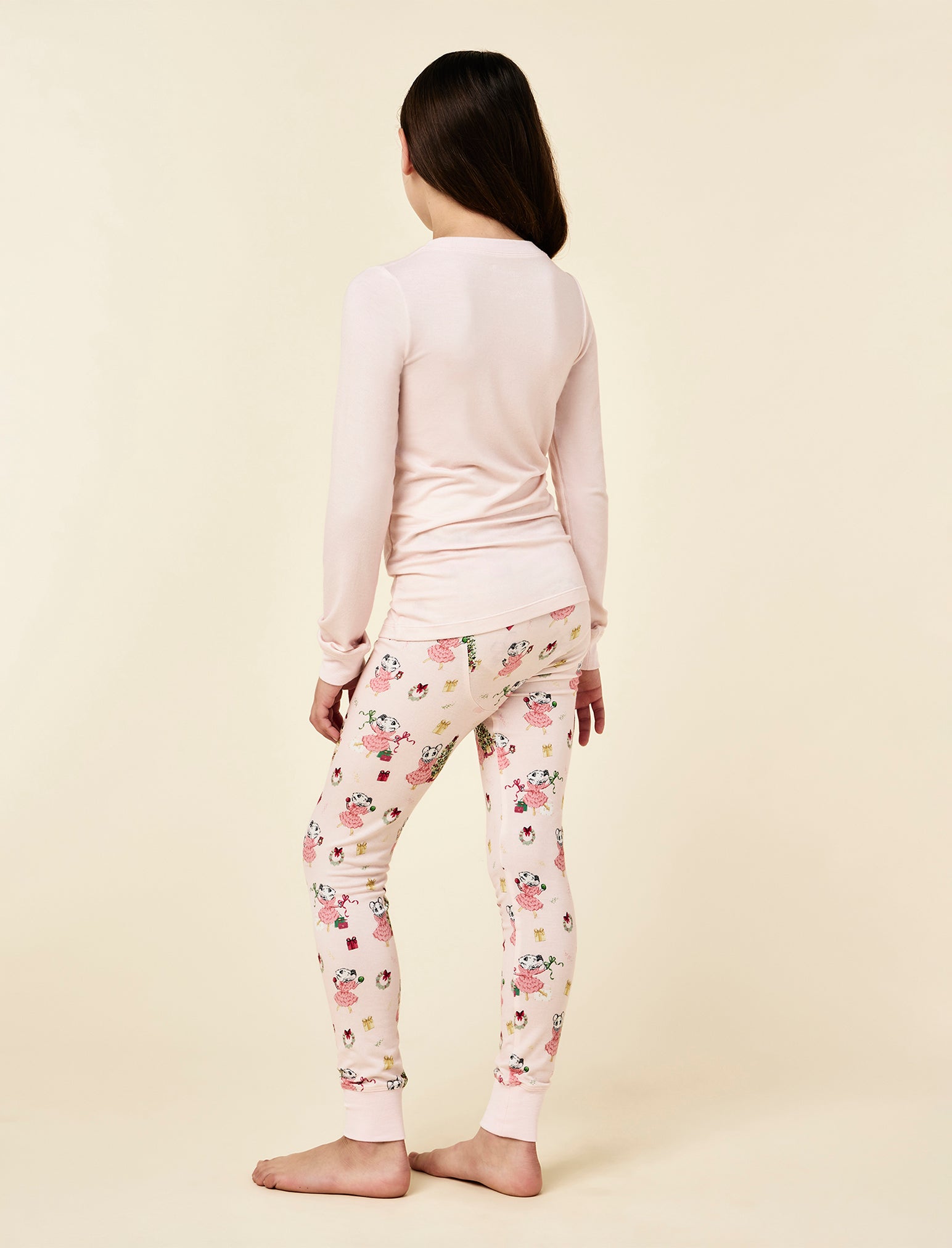 Claris The Mouse Kids Knit Full Length Placement PJ Set