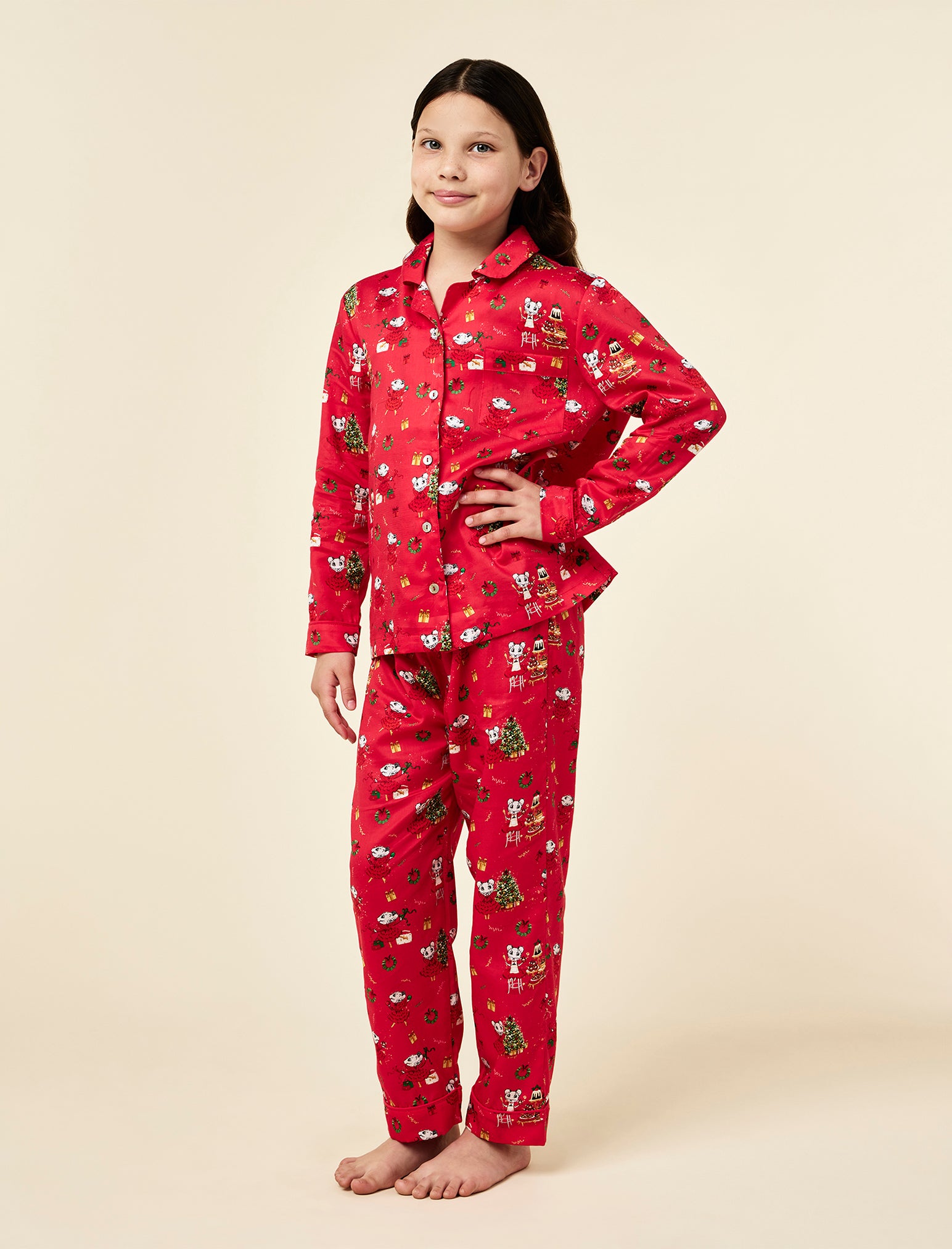 Claris The Mouse Kids Full Length PJ Set