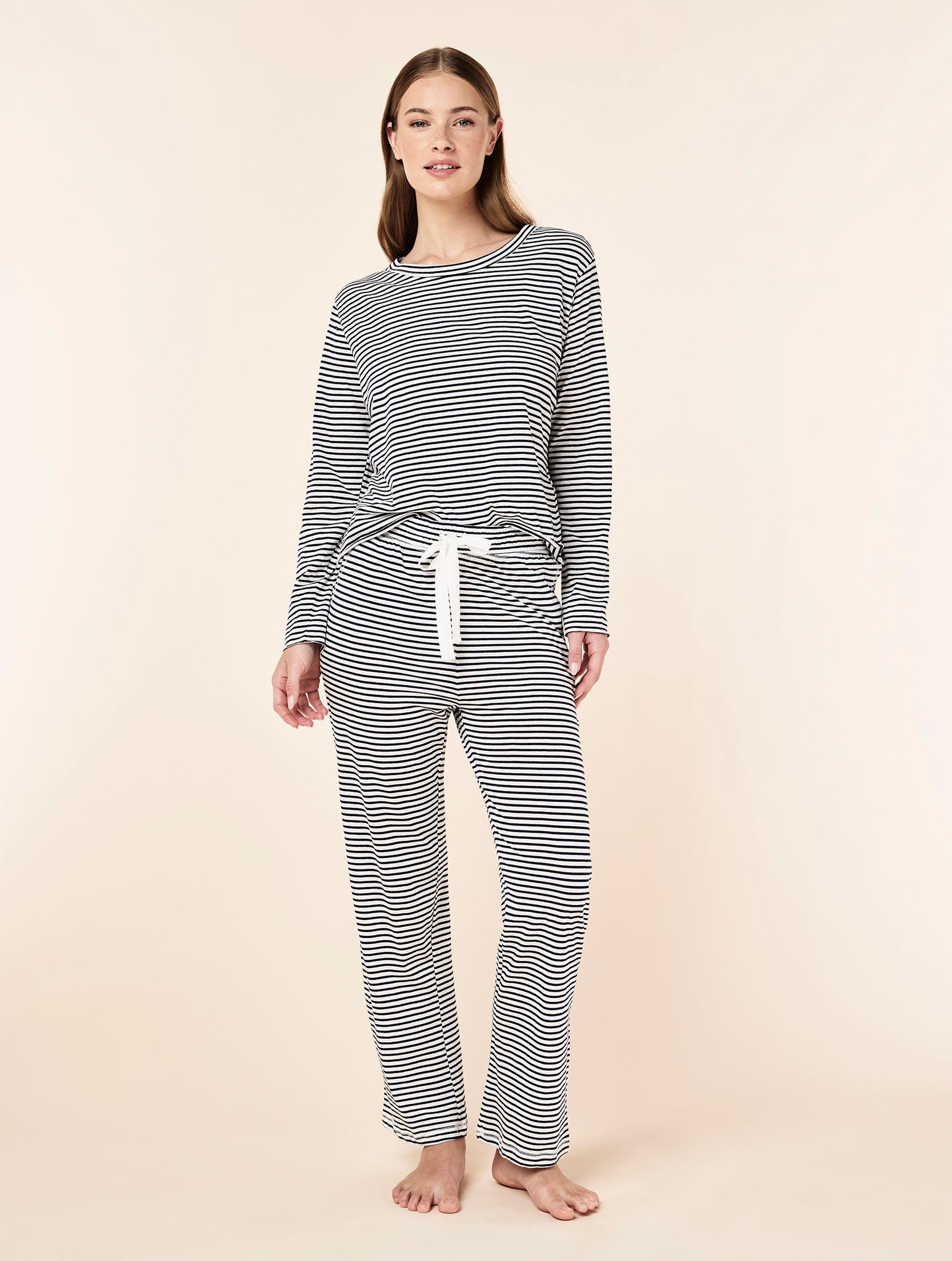 Jada Organic Cotton Boxy Long Sleeve Tee & Straight Leg Pant