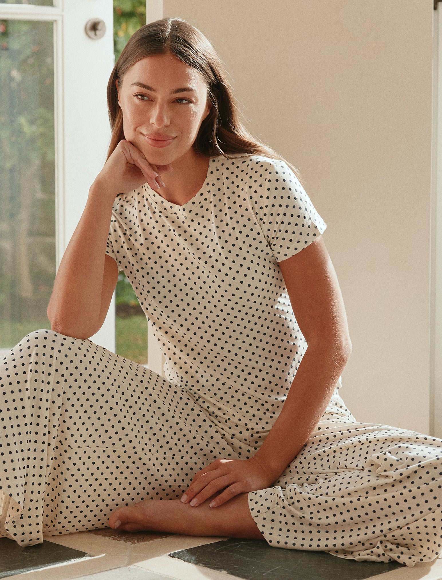Kate Modal Soft Tee & Wide Leg Pant