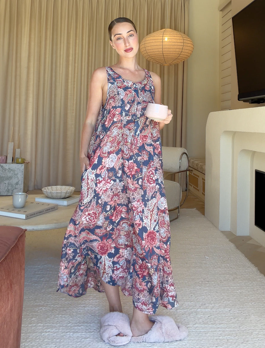 Ella Panel Front Maxi Nightgown