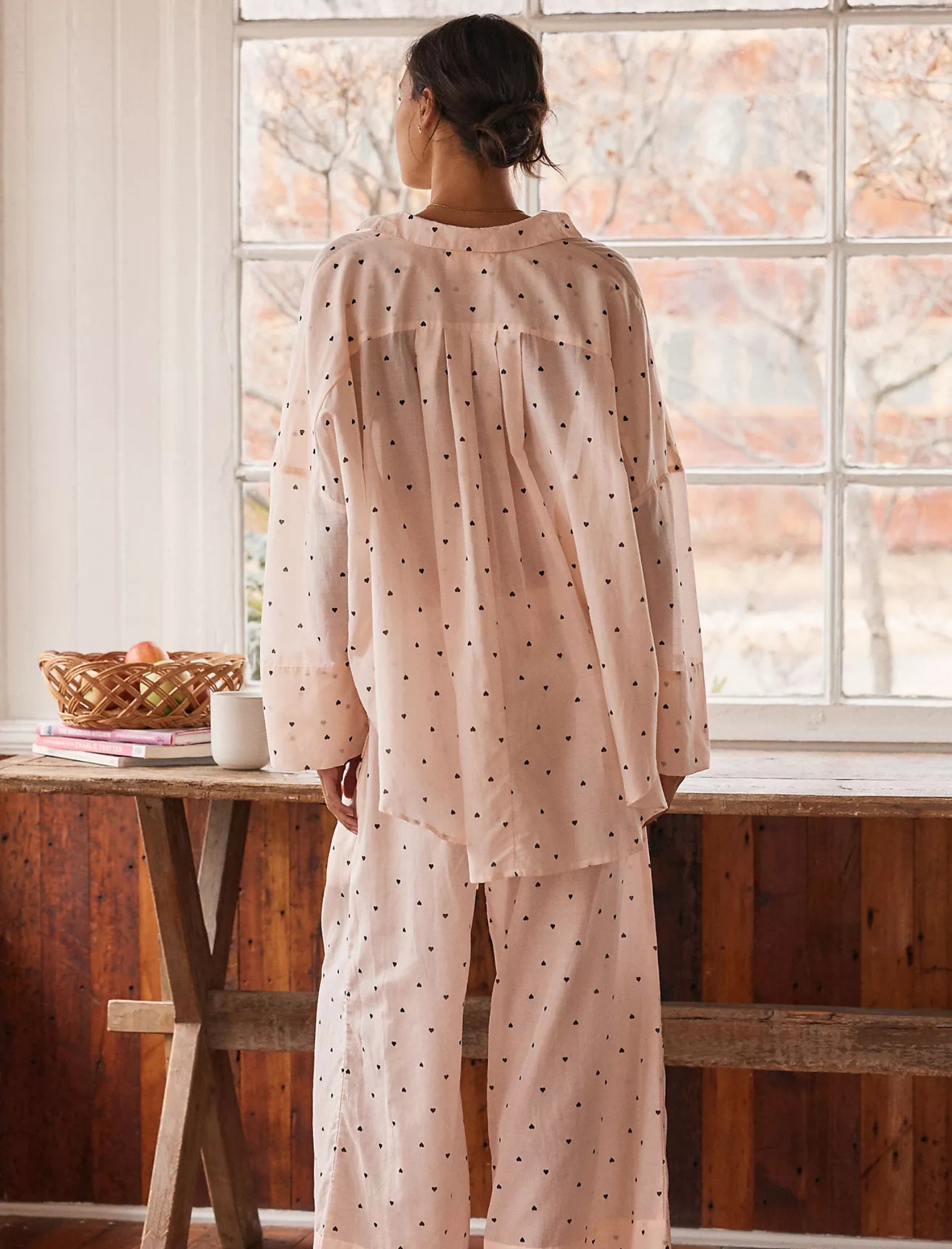 Hearts Full Length PJ Set