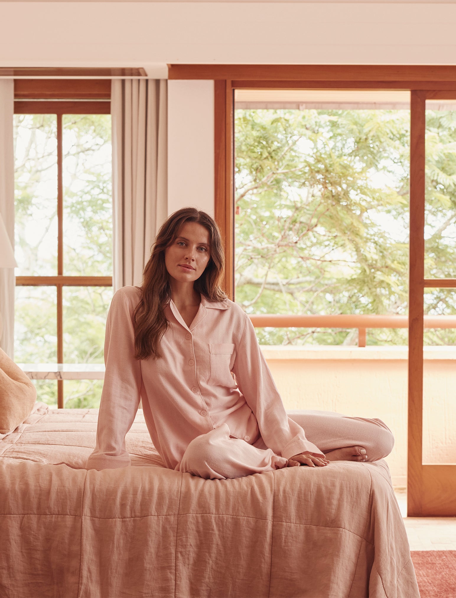 Super Soft Brushed Herringbone PJ Set