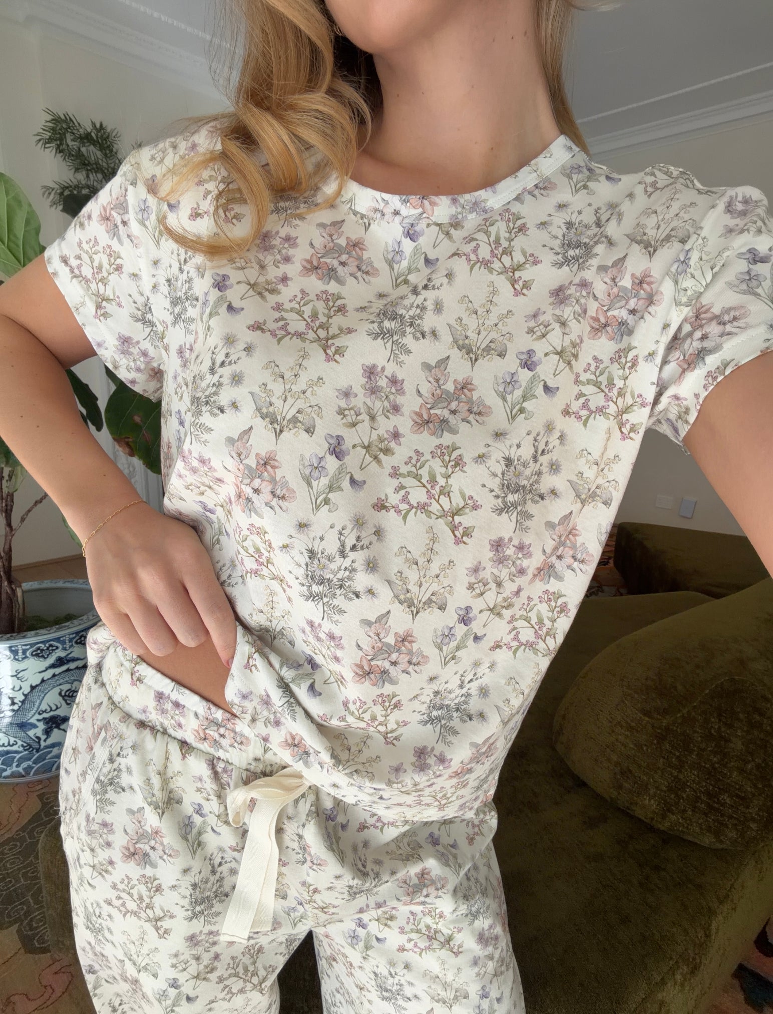 Floral Remedy Knit Boxy Tee