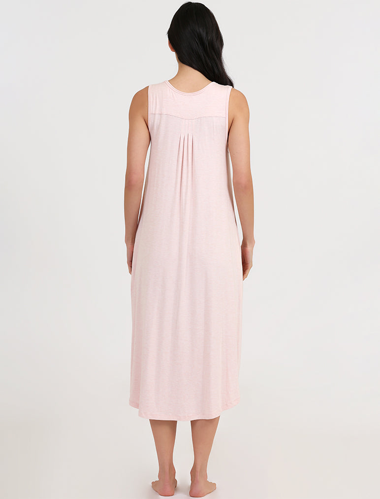 Modal Soft Pleat Front Maxi Nightgown