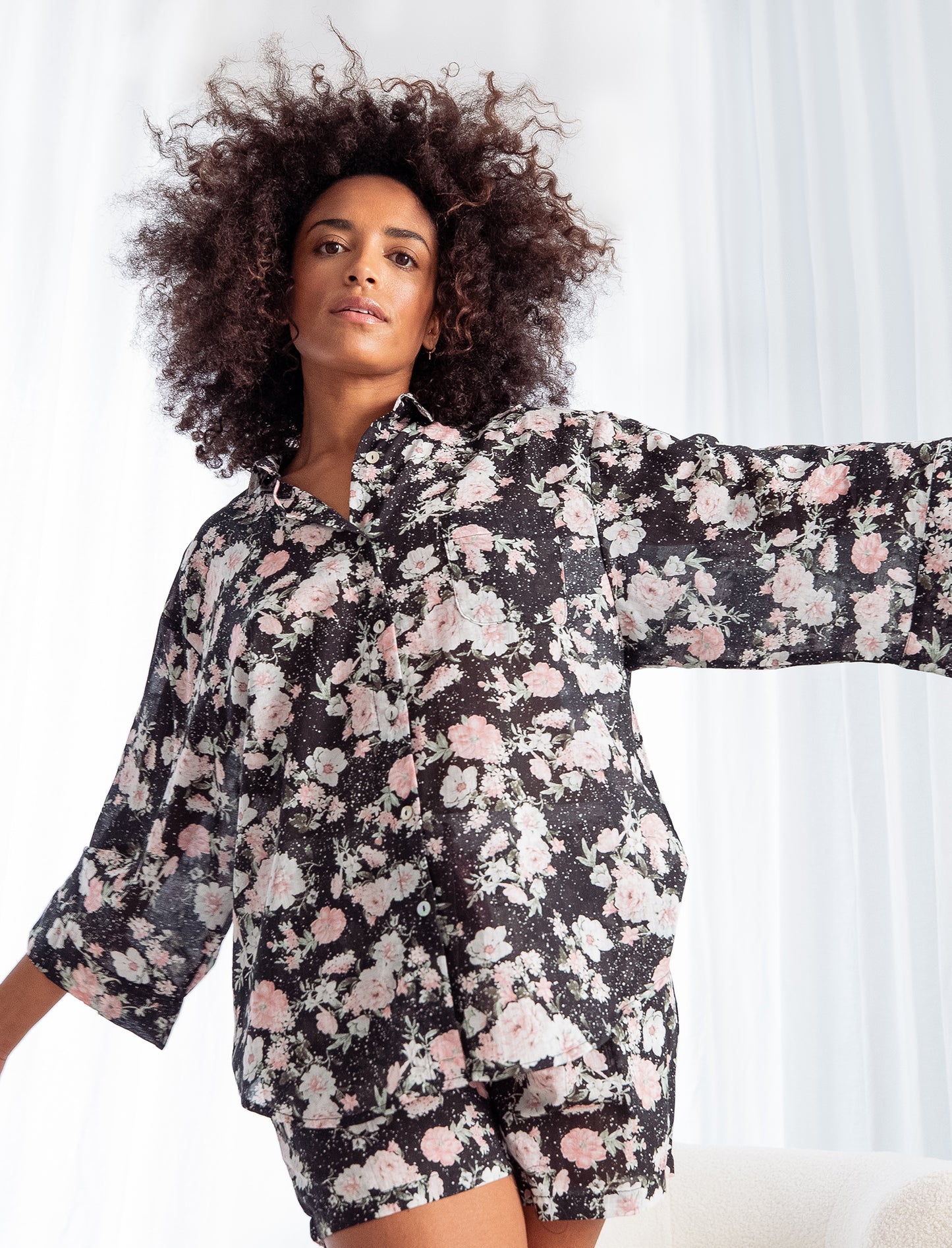 Celeste Cotton Boxer PJ Set