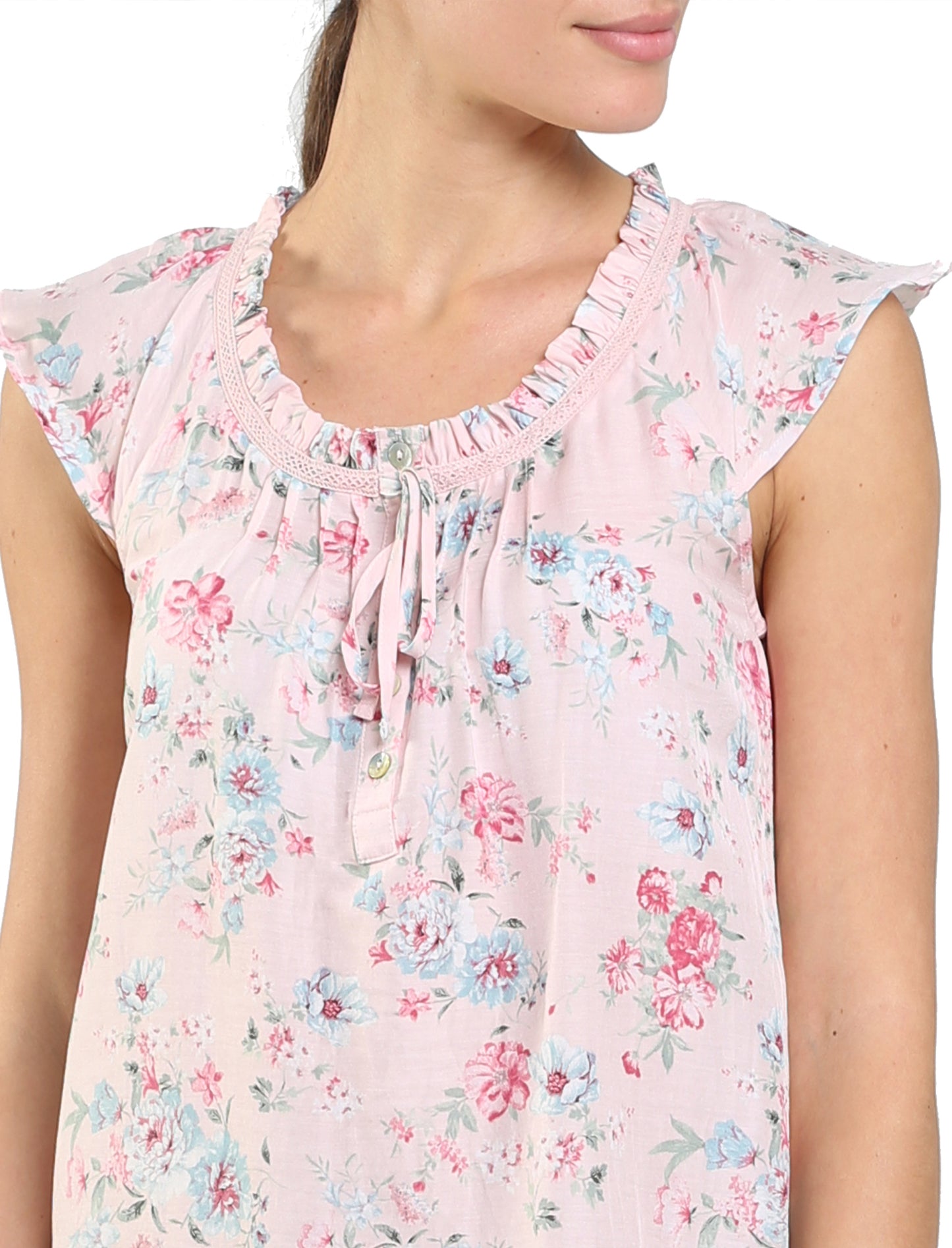 Celeste Cotton Silk Flutter Nightgown