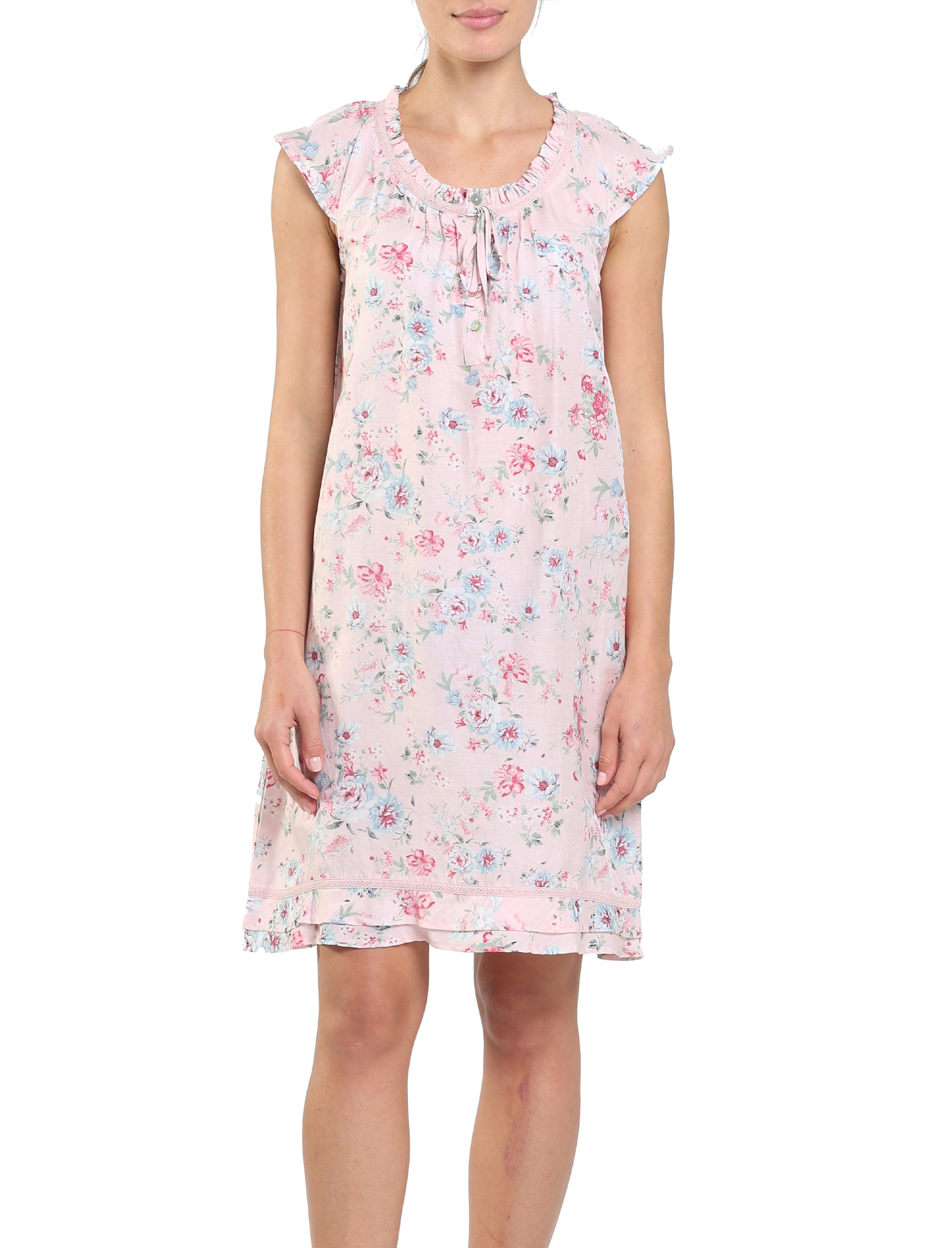 Celeste Cotton Silk Flutter Nightgown