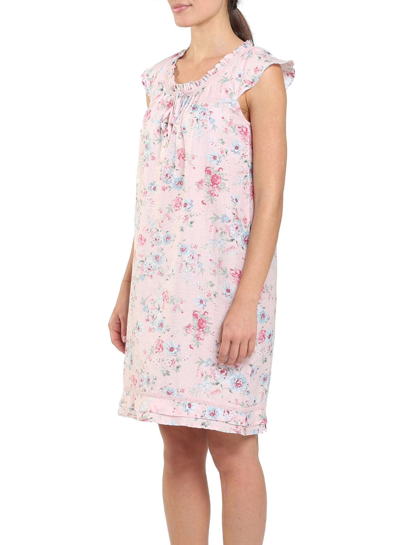 Celeste Cotton Silk Flutter Nightgown