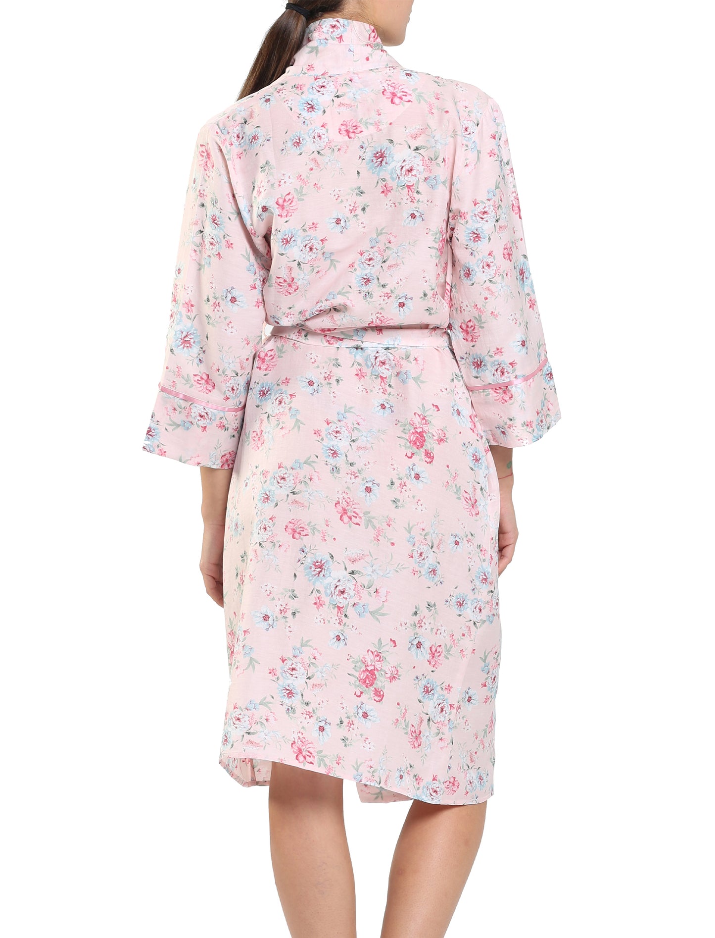 Celeste Cotton Silk Mid Length Robe