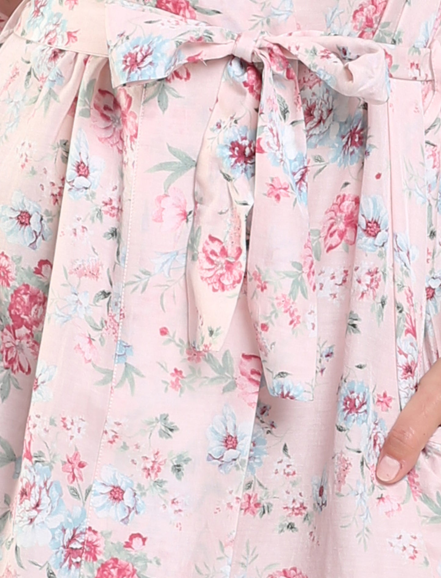 Celeste Cotton Silk Mid Length Robe
