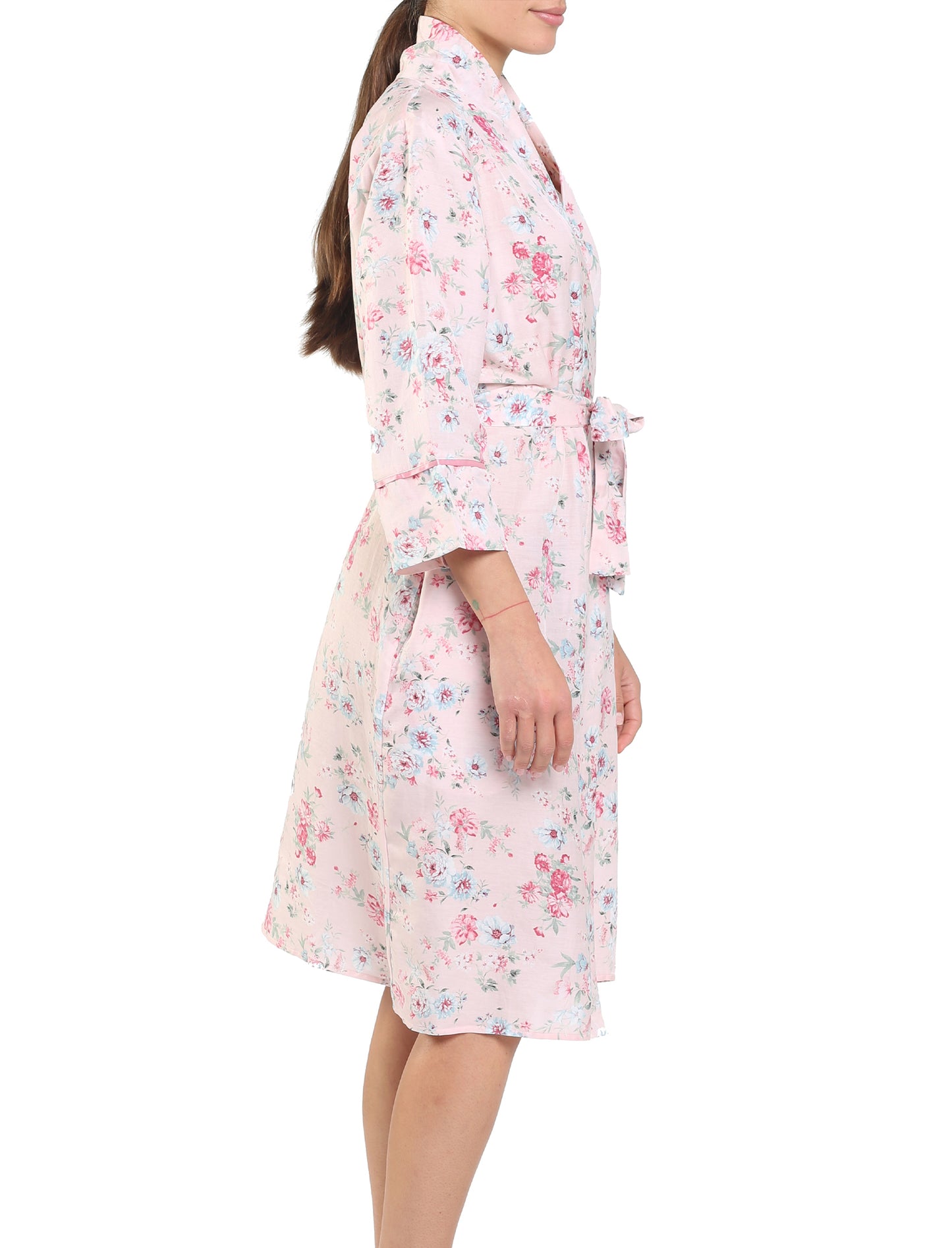 Celeste Cotton Silk Mid Length Robe