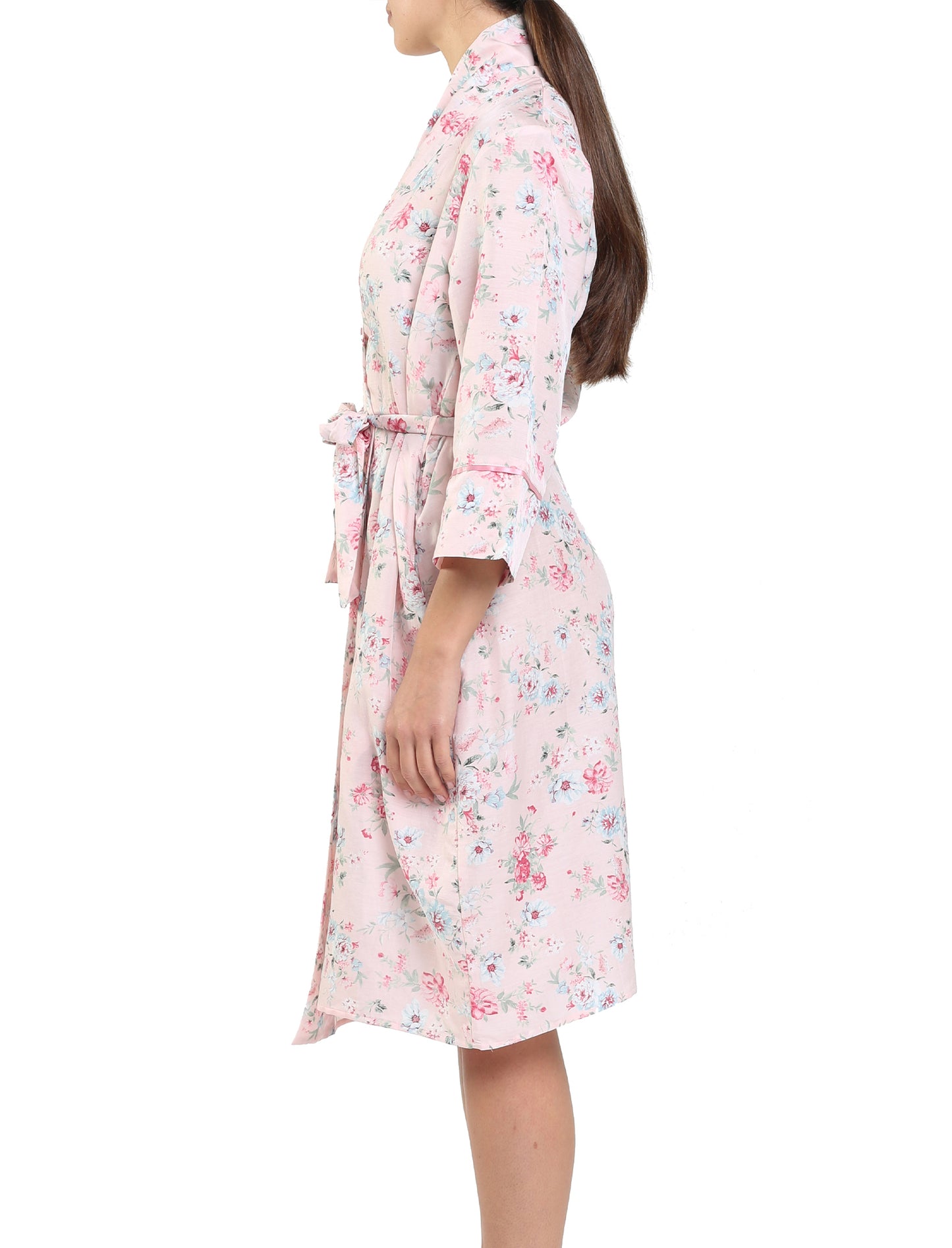 Celeste Cotton Silk Mid Length Robe