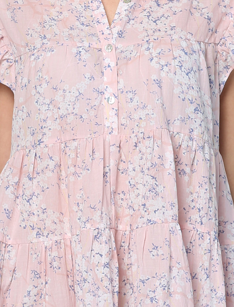 Cherry Blossom Pink Flutter Dress