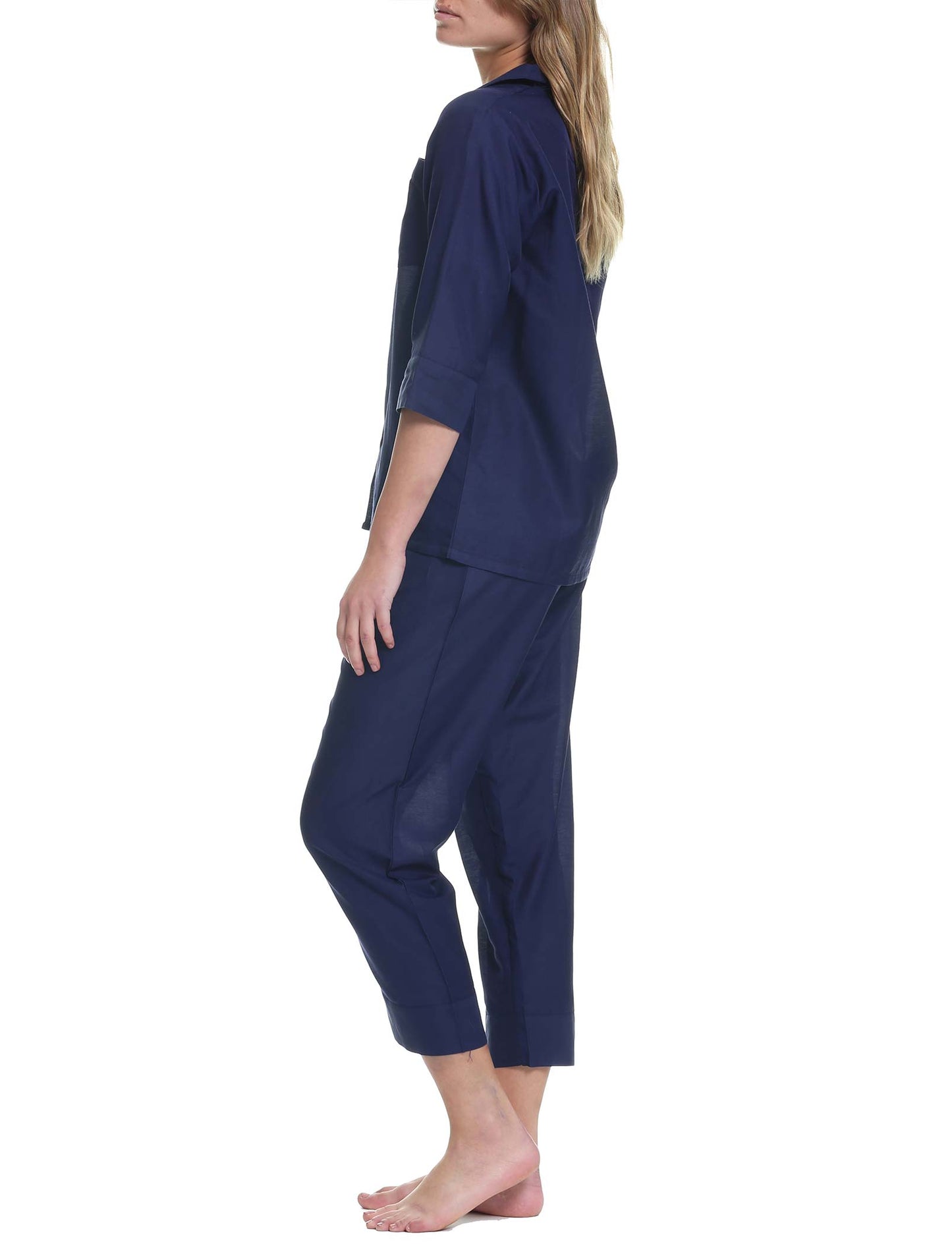 Classic Crop Pajama in Navy