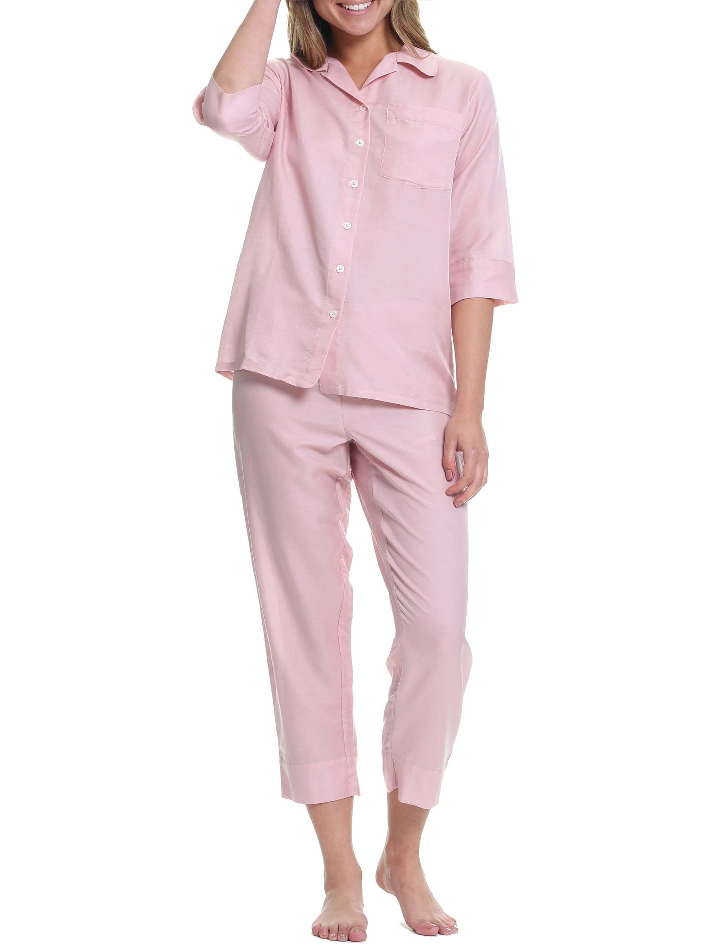 Classic Crop PJ in Pink
