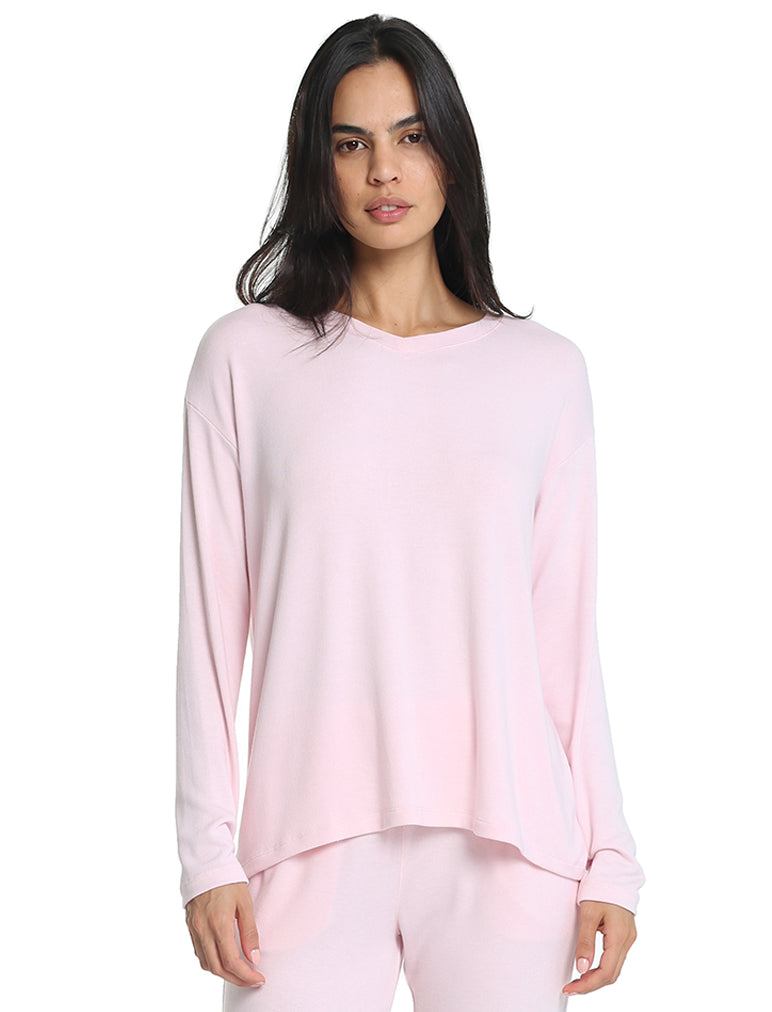 Feather Soft V-Neck Long Sleeve Top