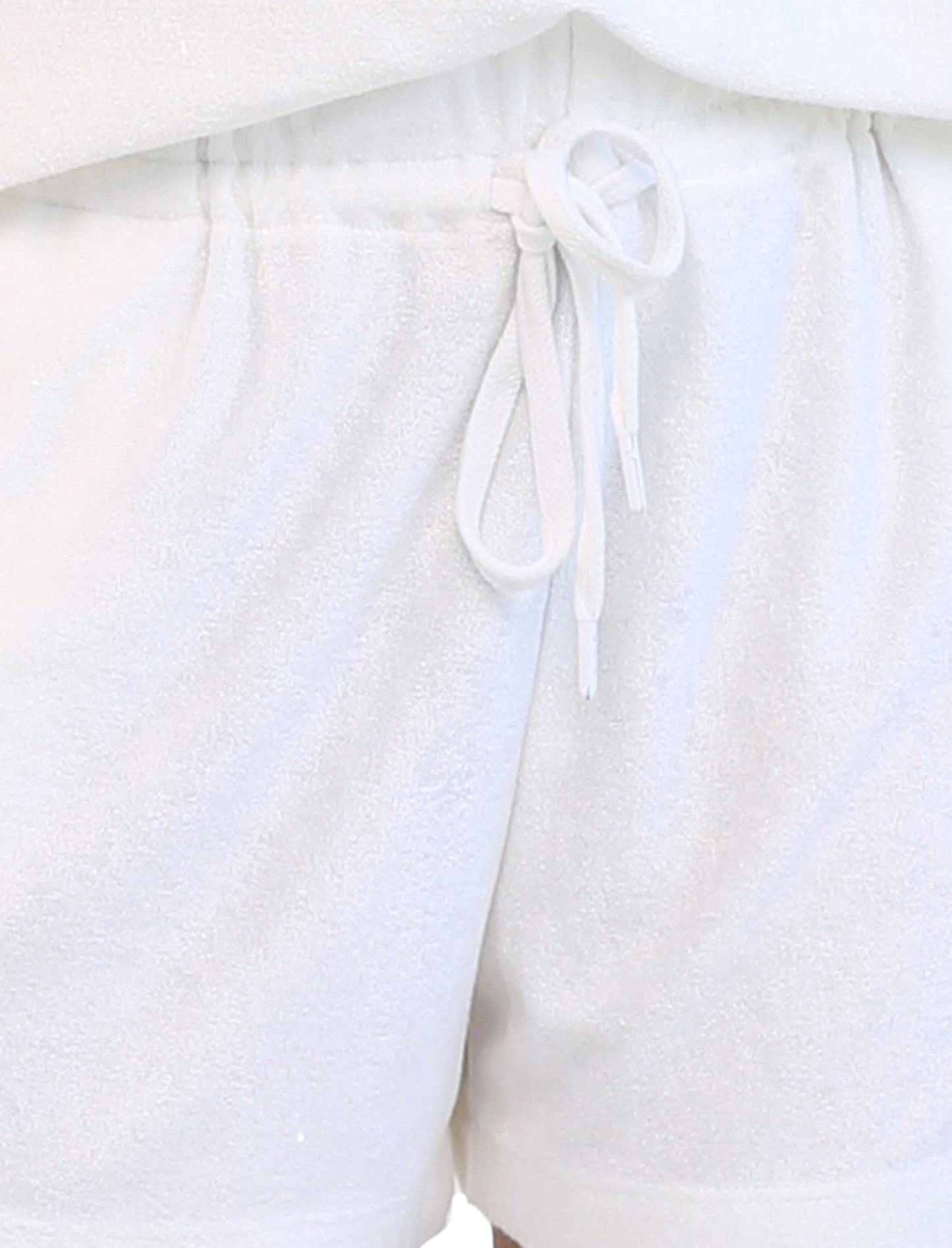 French Terry Boxer in White