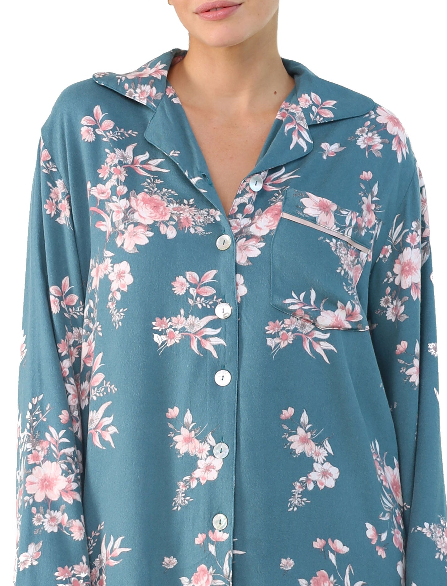 Jardin Cozy PJ in Deep Teal