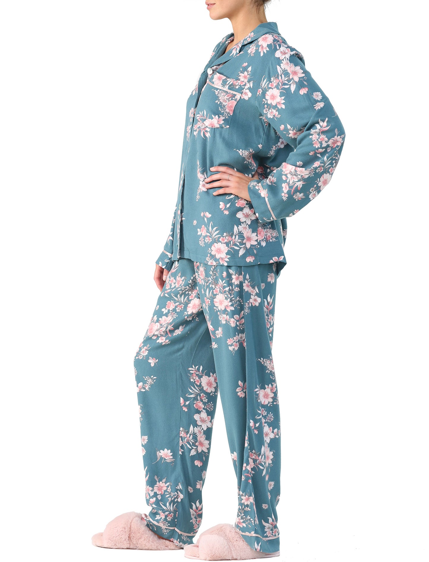 Jardin Cozy PJ in Deep Teal
