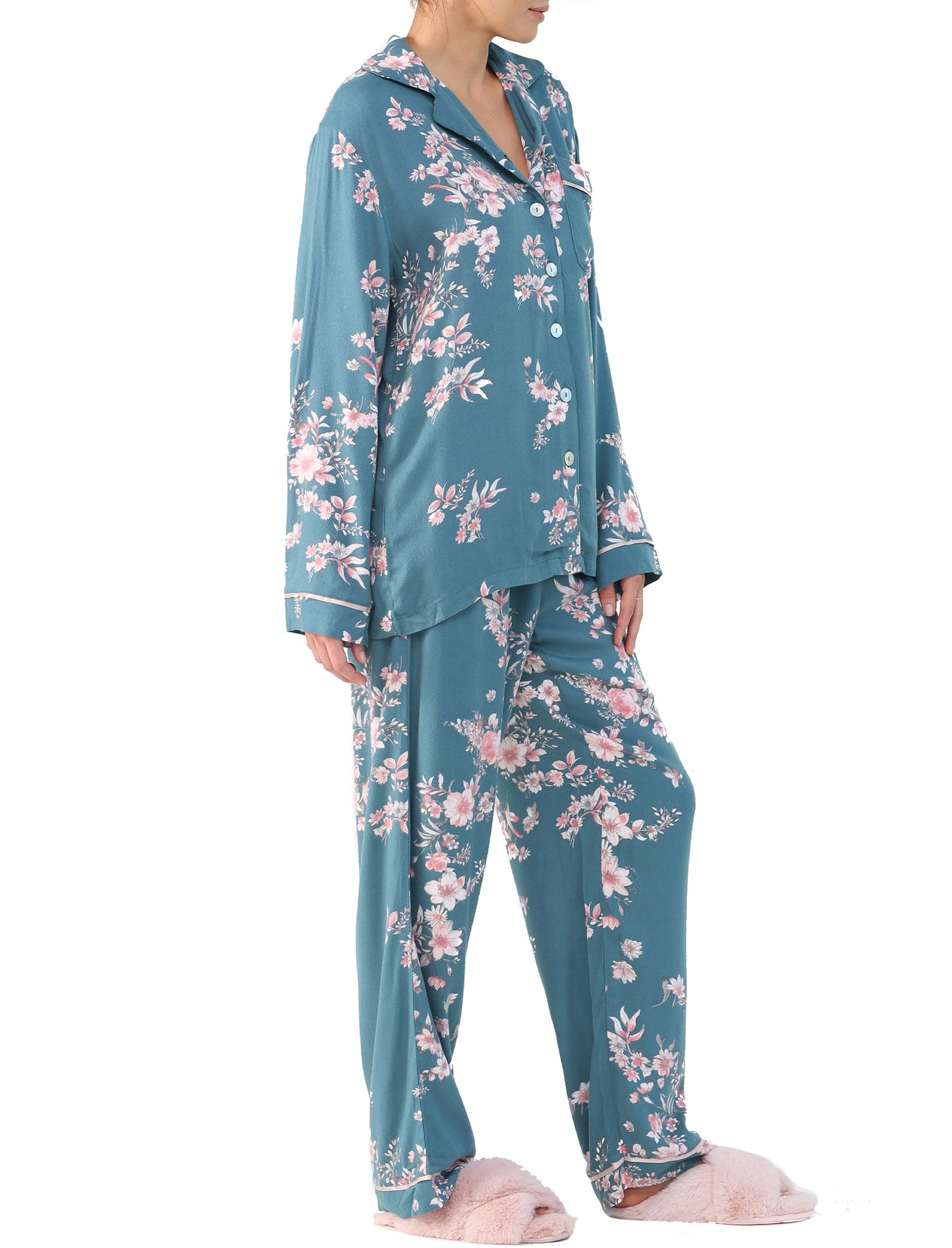 Jardin Cozy PJ in Deep Teal
