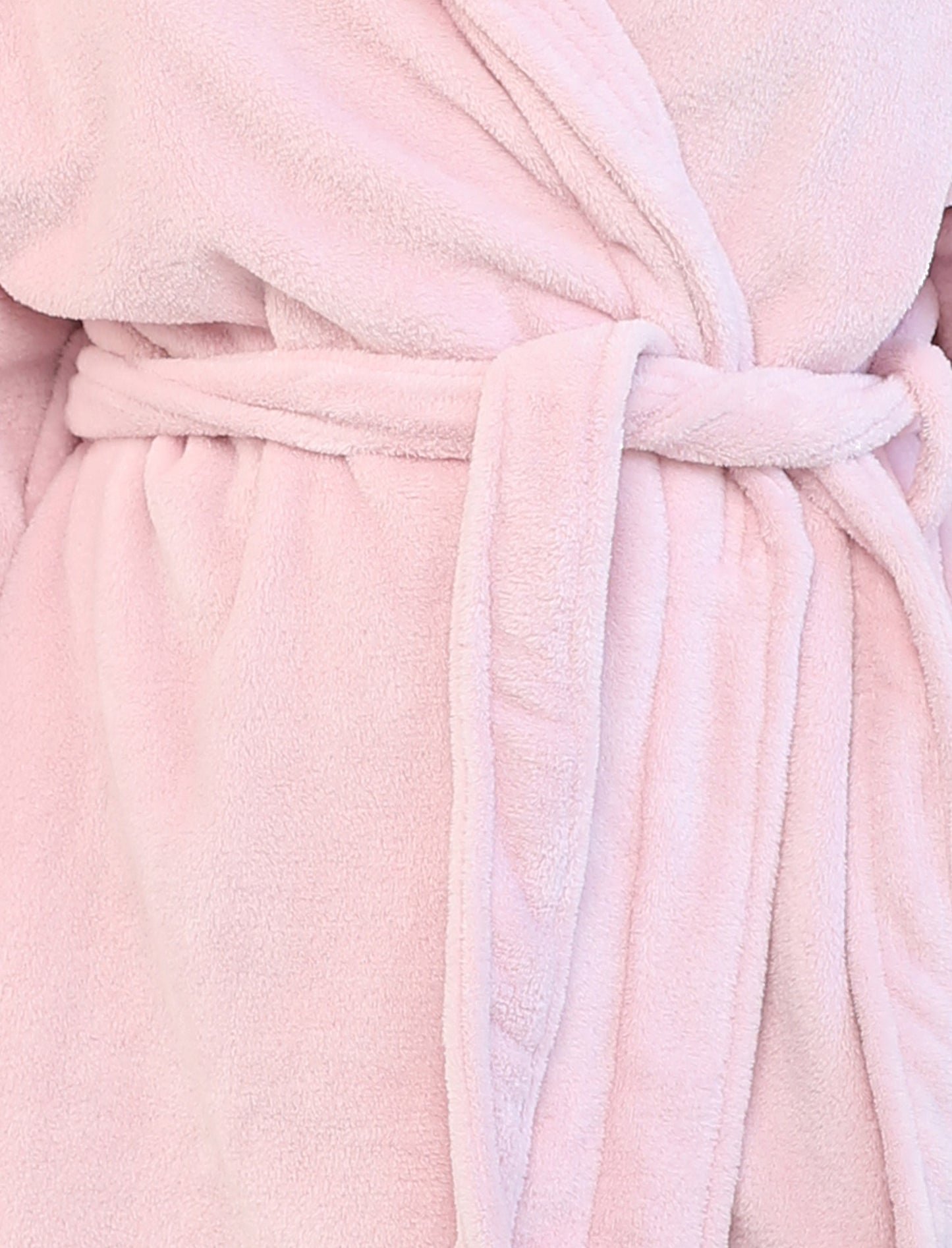 Long Plush Robe in Misty Pink