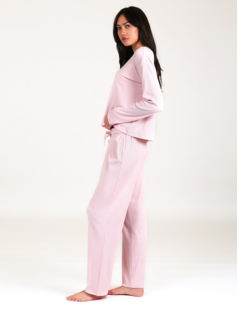 Luxe Rib Modal Boxy Tee and Wide Leg Pant