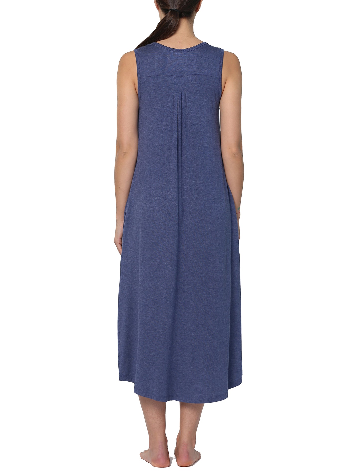 Modal Soft Pleat Front Maxi Nightgown