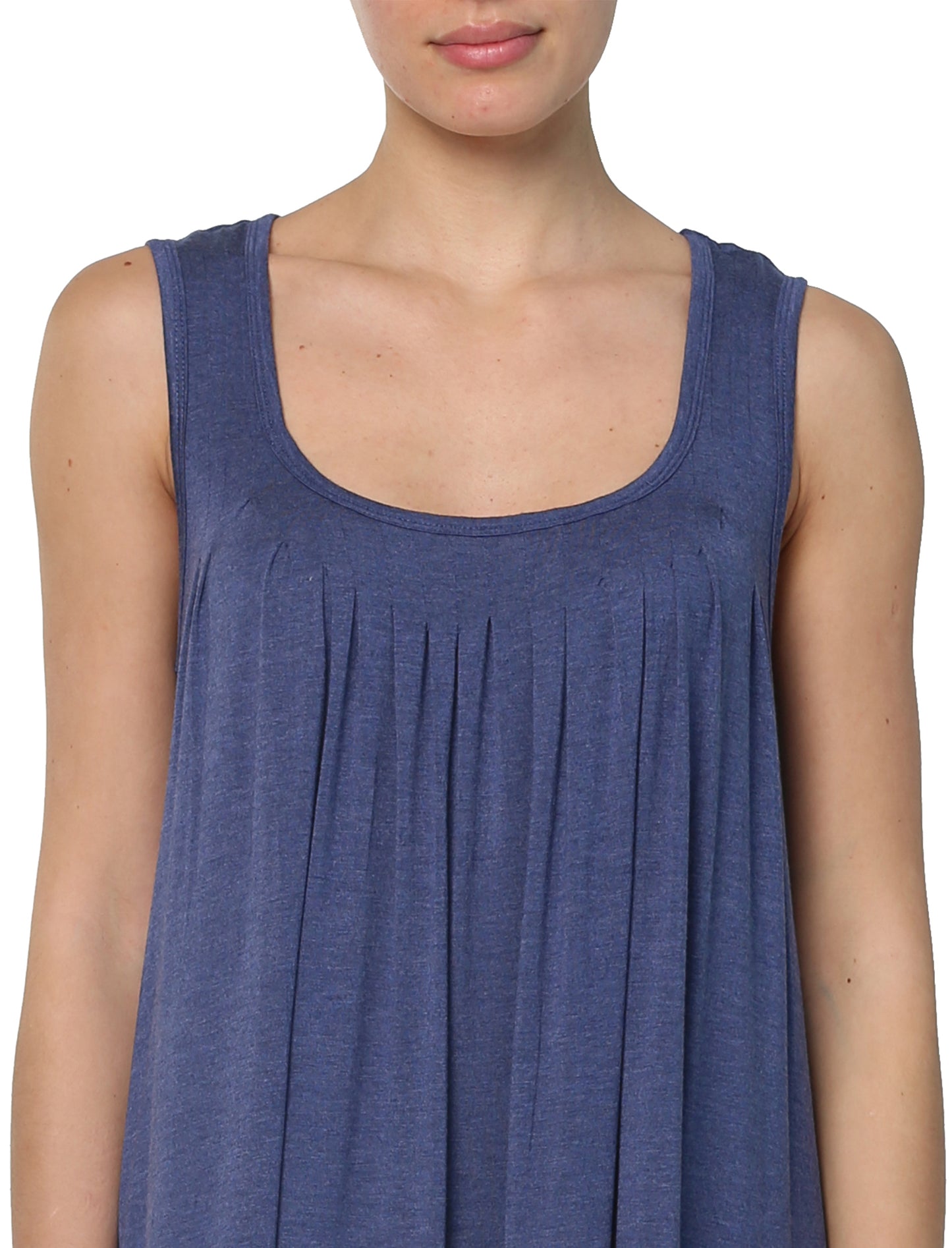 Modal Soft Pleat Front Maxi Nightgown