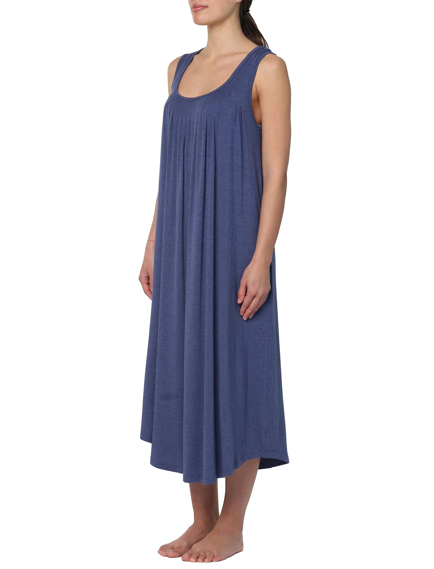 Modal Soft Pleat Front Maxi Nightgown