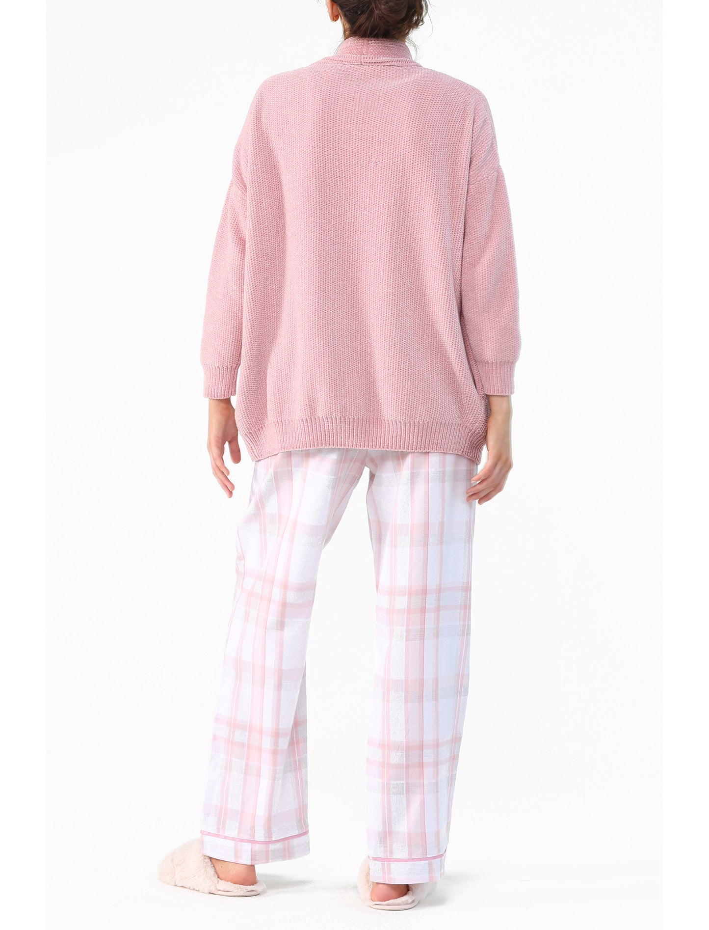 Chenille Cardi in Dusty Pink