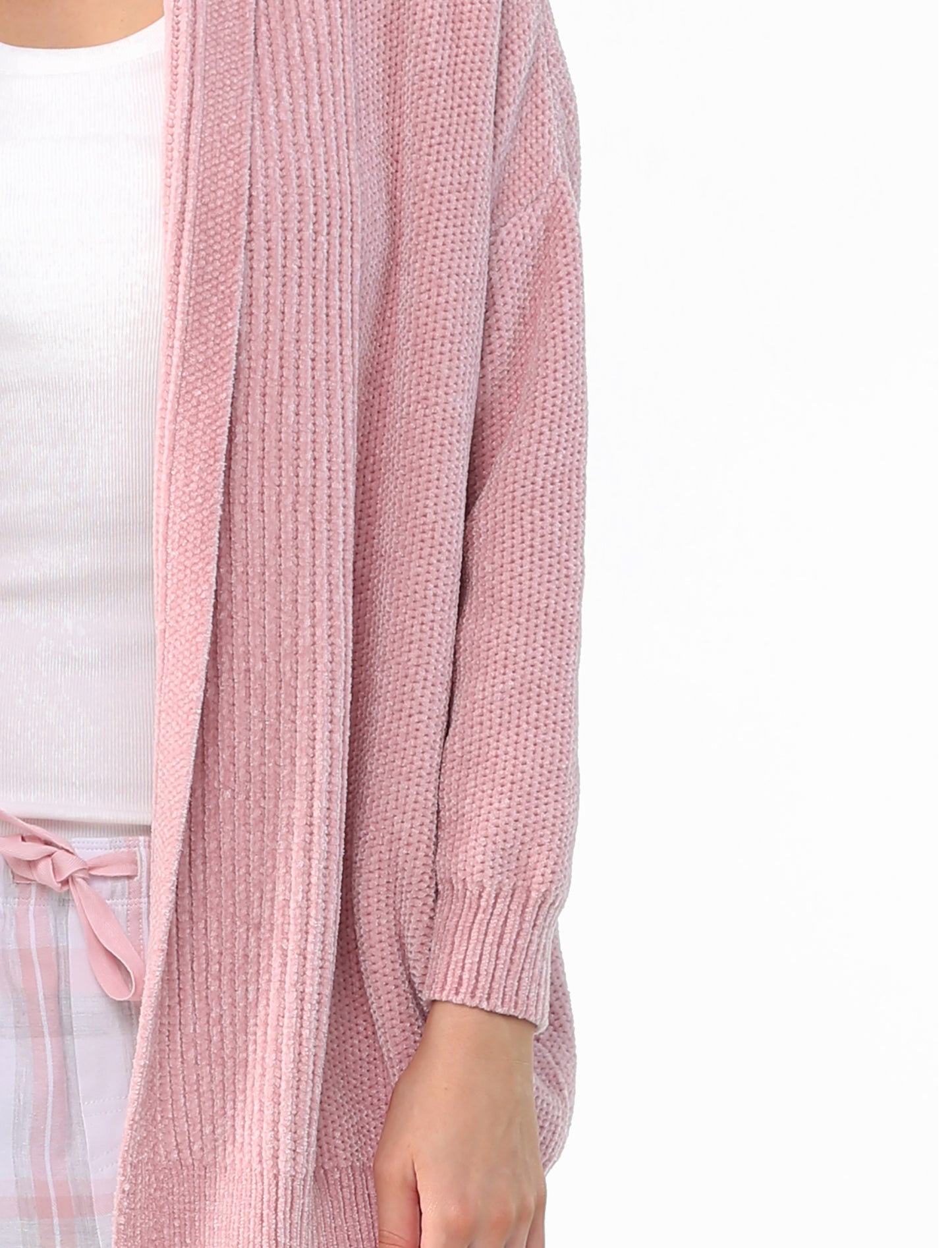 Chenille Cardi in Dusty Pink