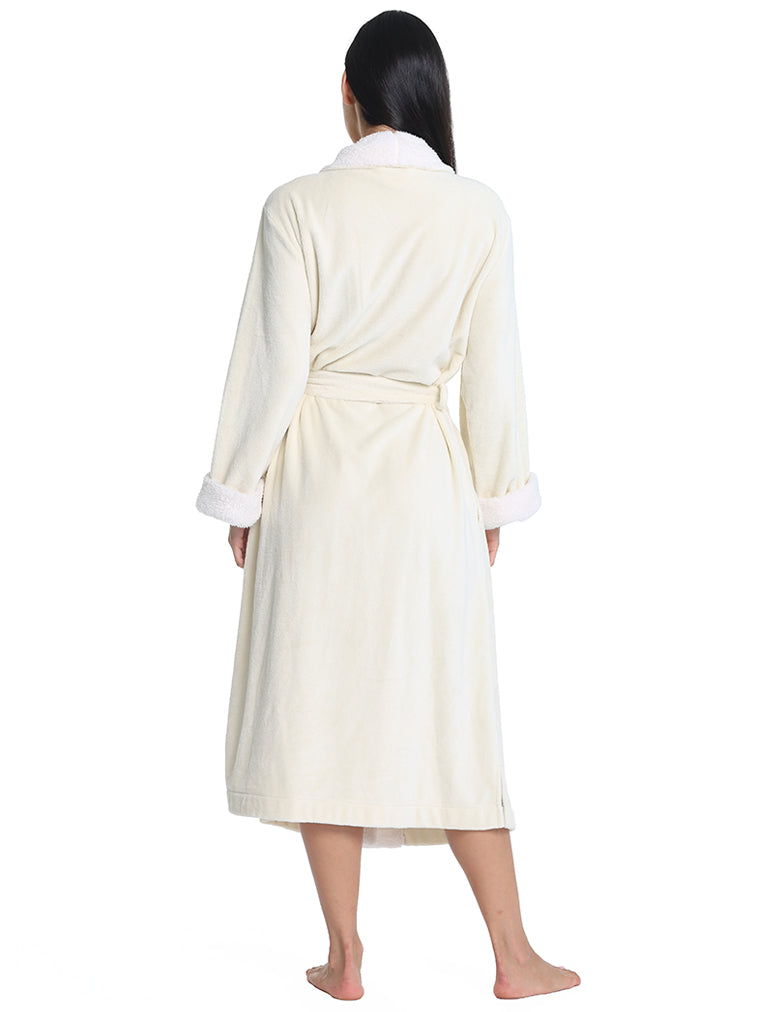 Sherpa Soft Robe with Eye Mask