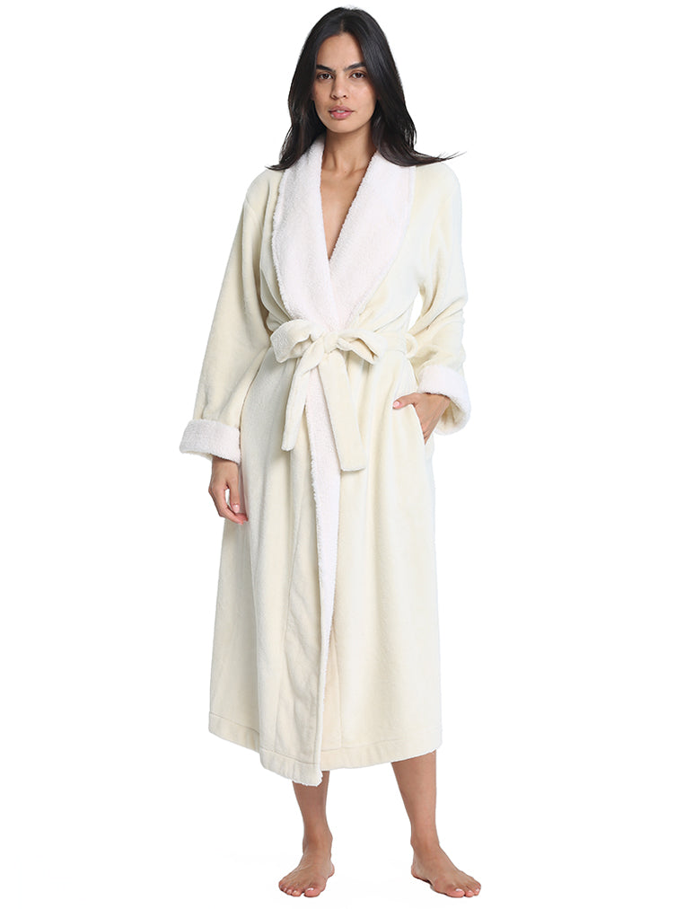 Sherpa Soft Robe with Eye Mask